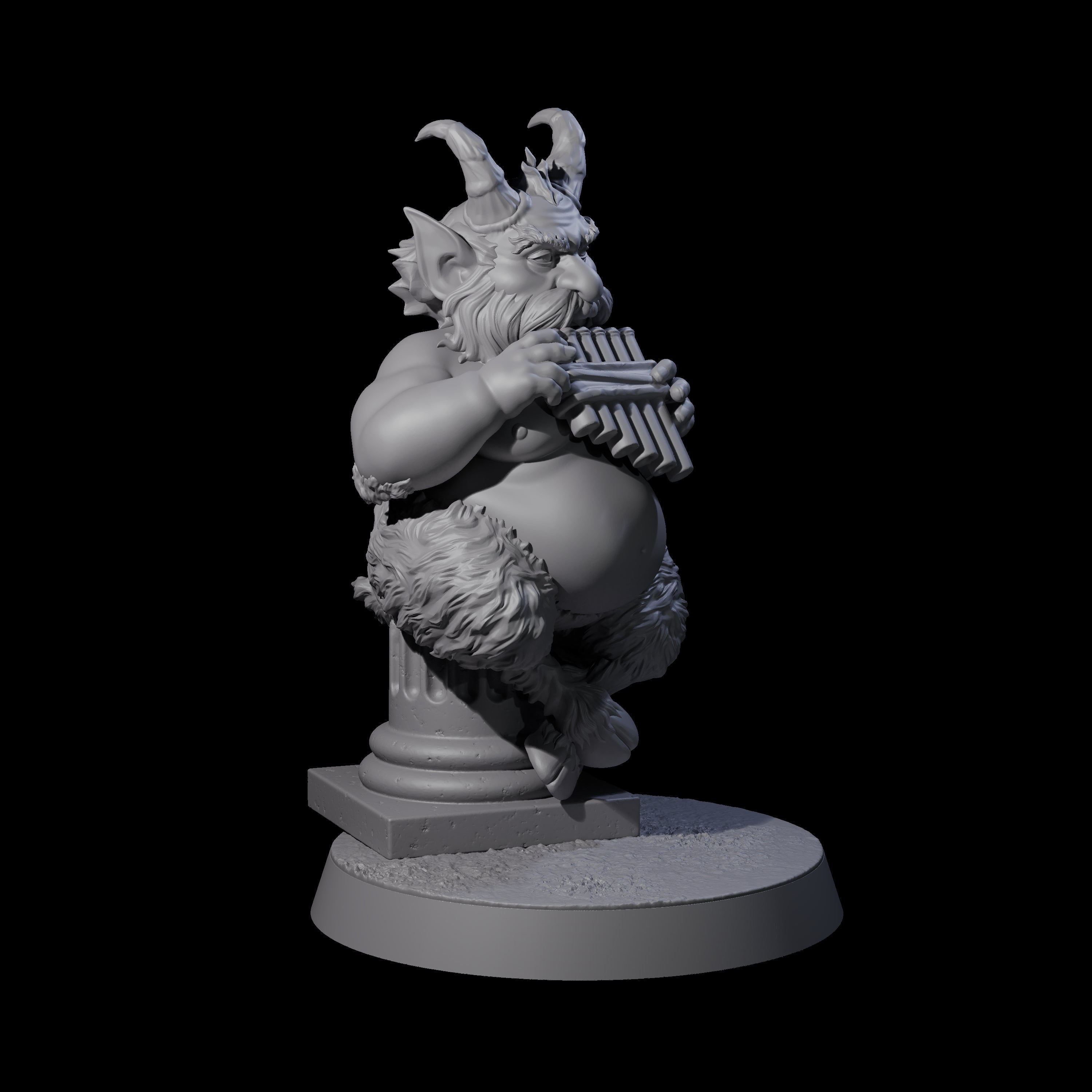 Fat Mischievous Satyr A Miniature for Dungeons and Dragons, Pathfinder or other TTRPGs