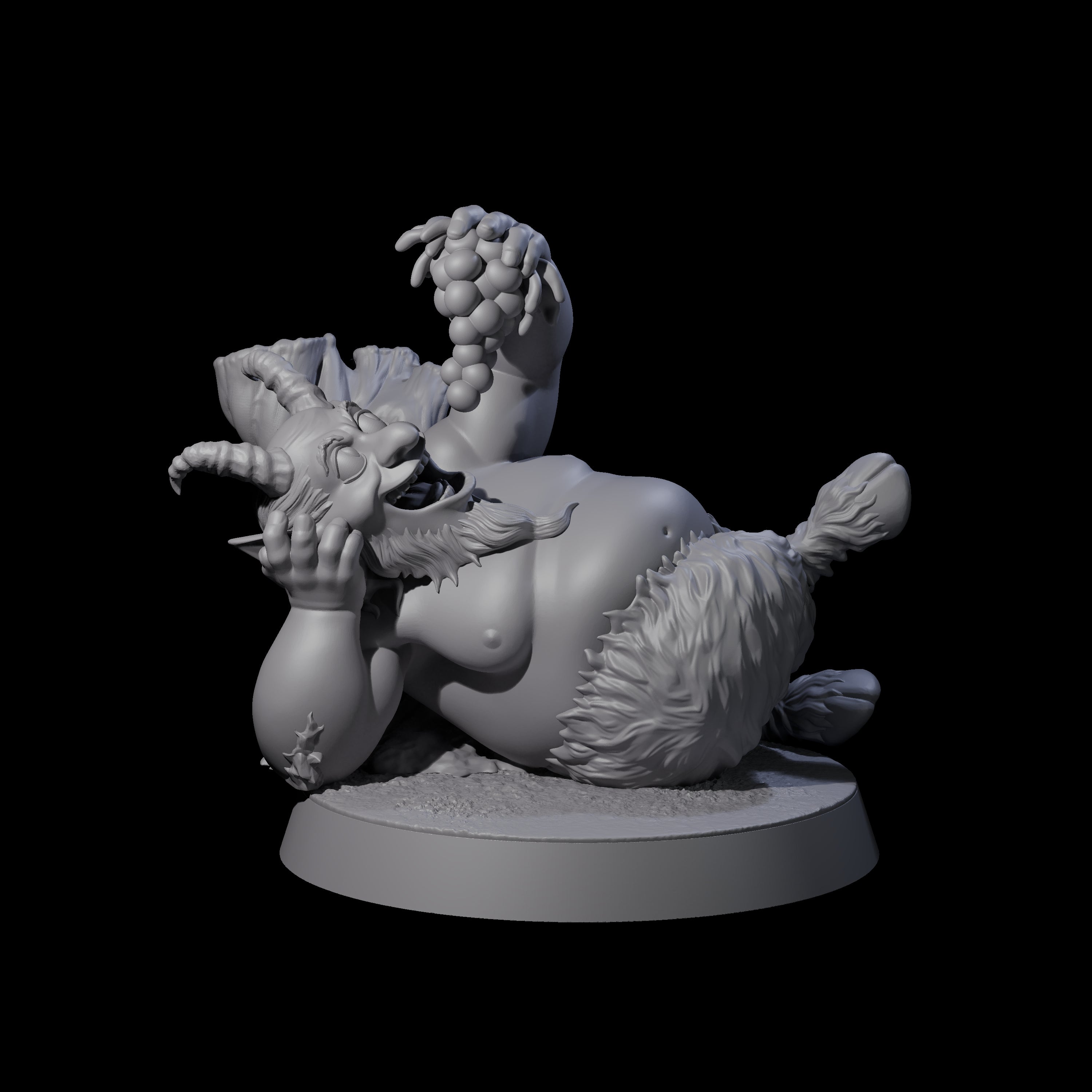 Fat Mischievous Satyr B Miniature for Dungeons and Dragons, Pathfinder or other TTRPGs