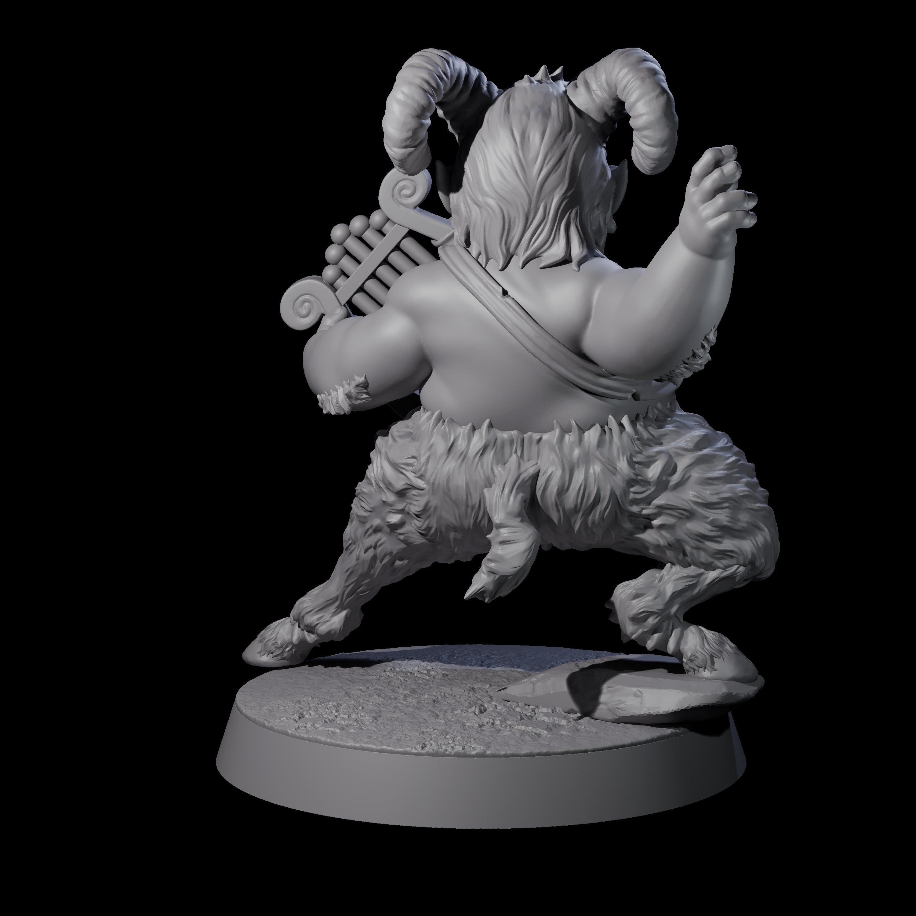 Fat Mischievous Satyr C Miniature for Dungeons and Dragons, Pathfinder or other TTRPGs