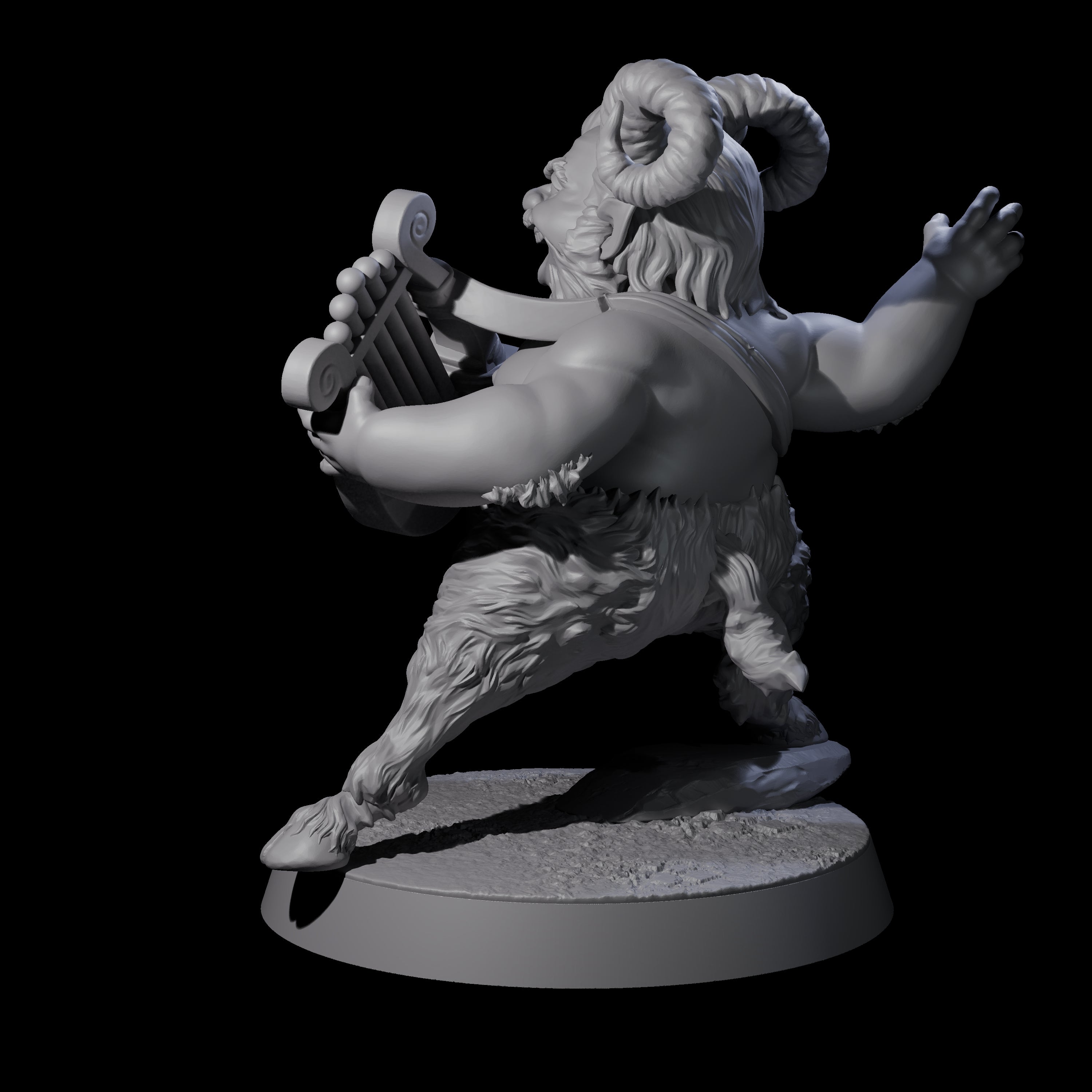 Fat Mischievous Satyr C Miniature for Dungeons and Dragons, Pathfinder or other TTRPGs