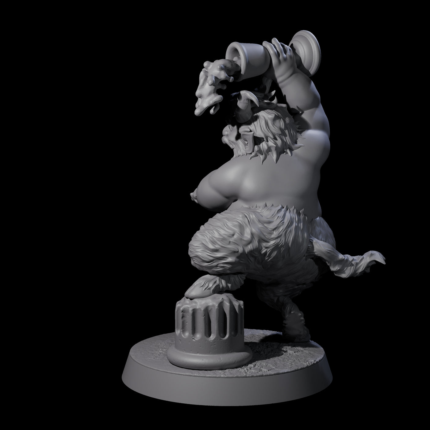 Fat Mischievous Satyr D Miniature for Dungeons and Dragons, Pathfinder or other TTRPGs