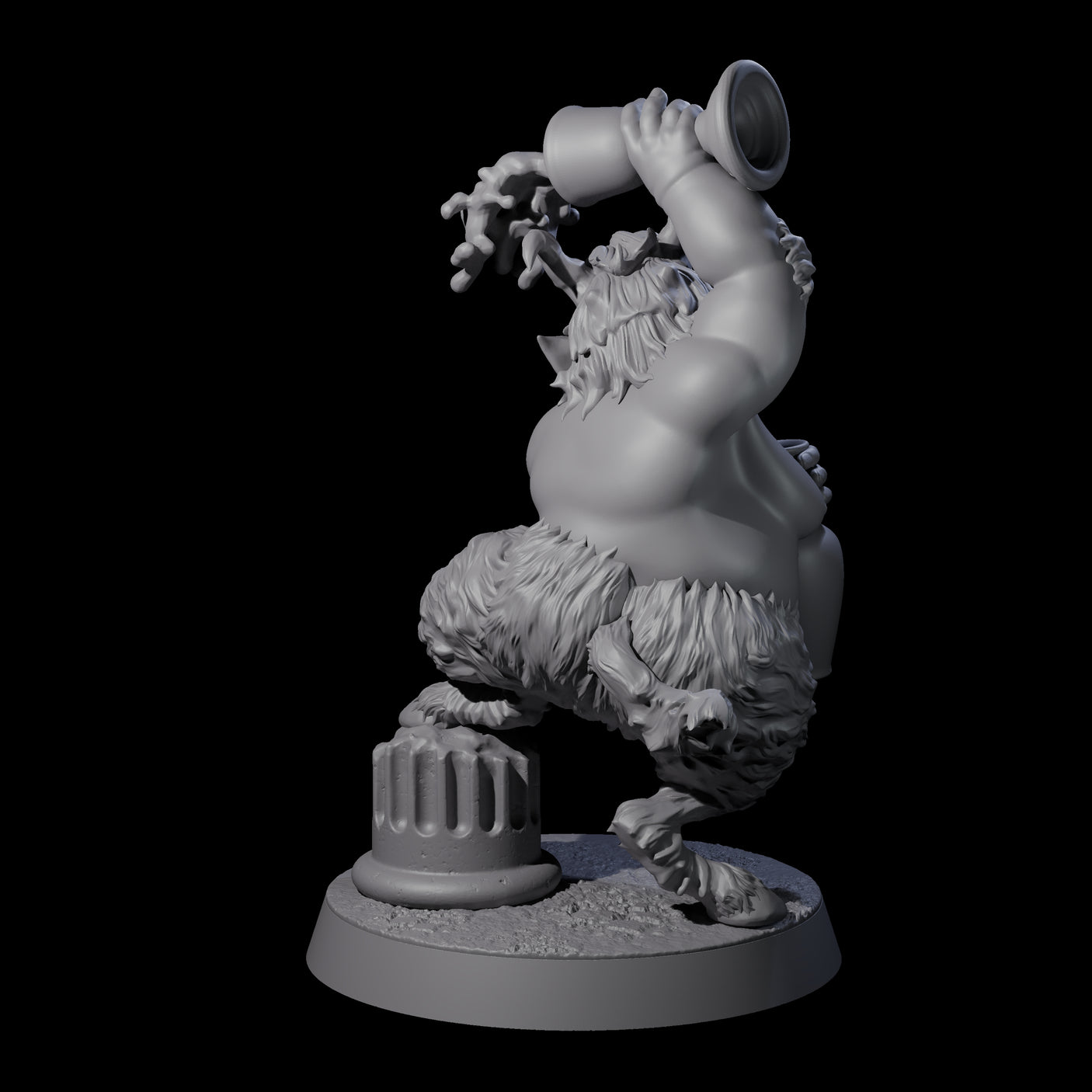 Fat Mischievous Satyr D Miniature for Dungeons and Dragons, Pathfinder or other TTRPGs