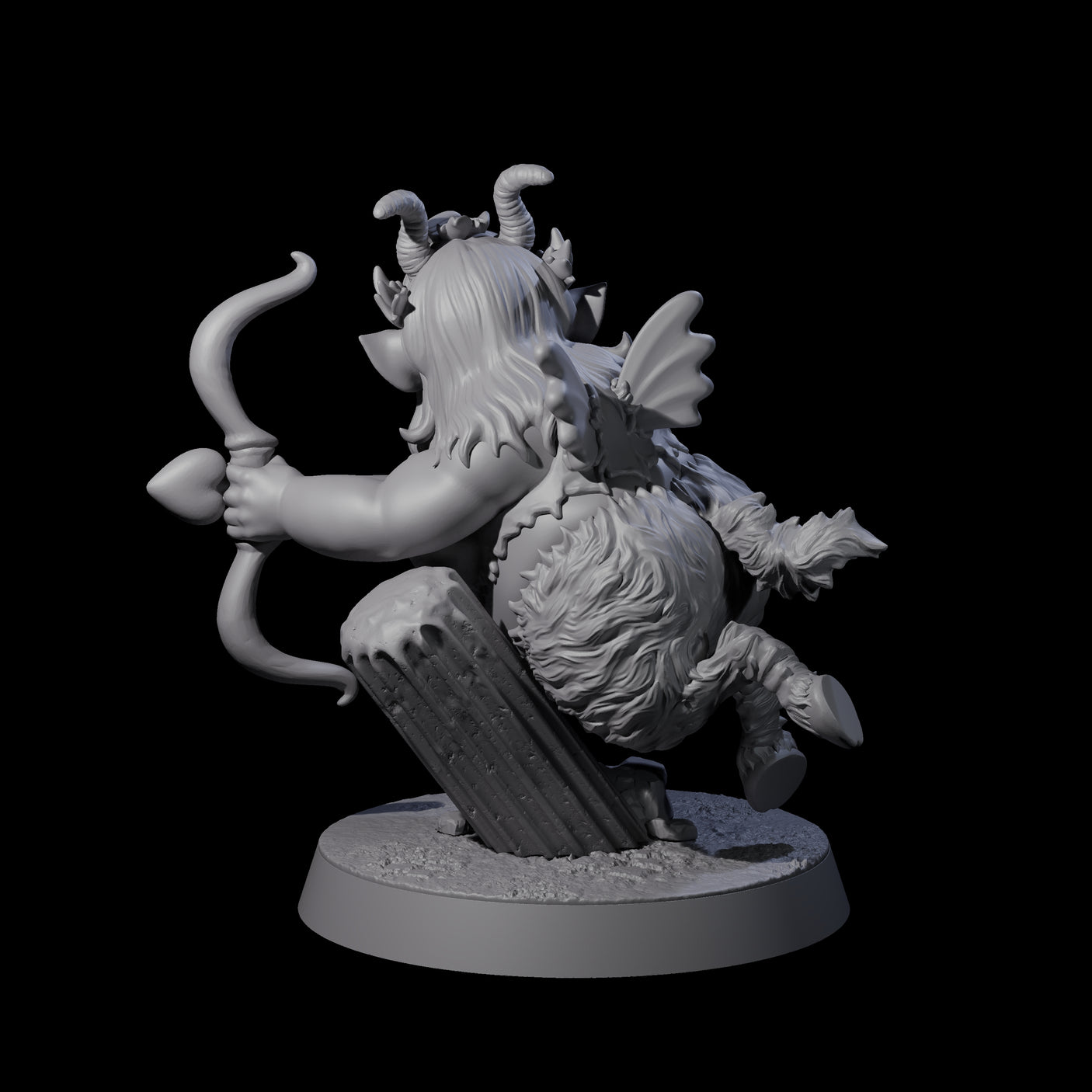 Fat Mischievous Satyr E Miniature for Dungeons and Dragons, Pathfinder or other TTRPGs