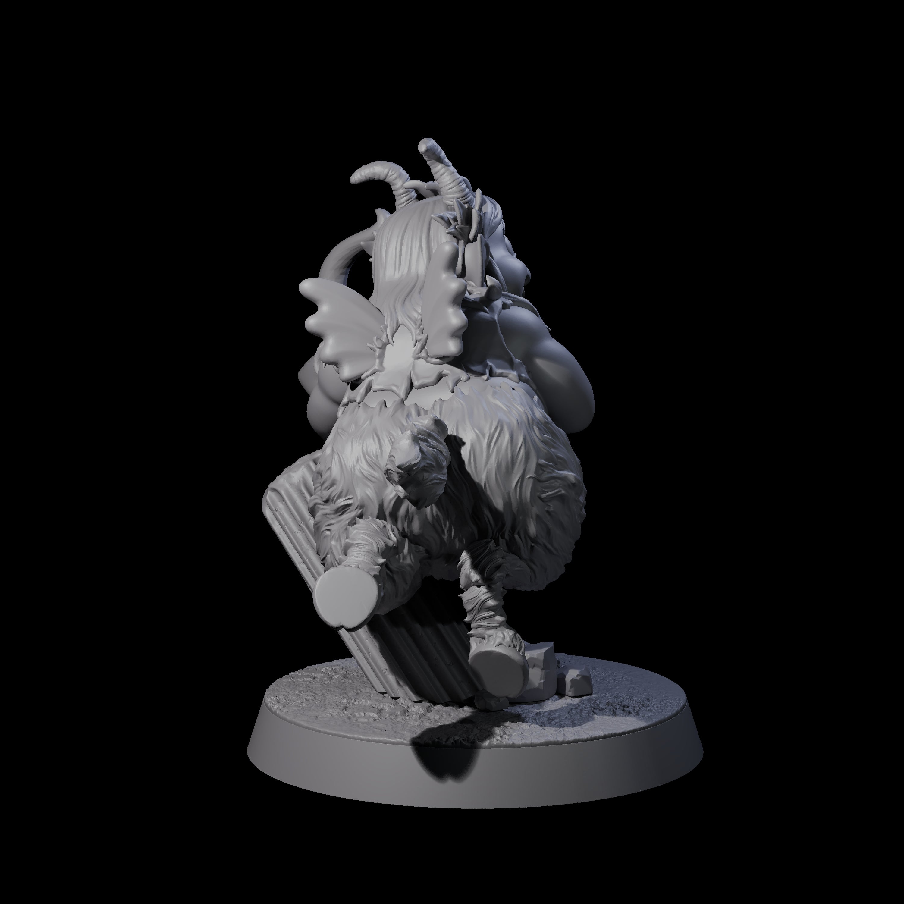 Fat Mischievous Satyr E Miniature for Dungeons and Dragons, Pathfinder or other TTRPGs