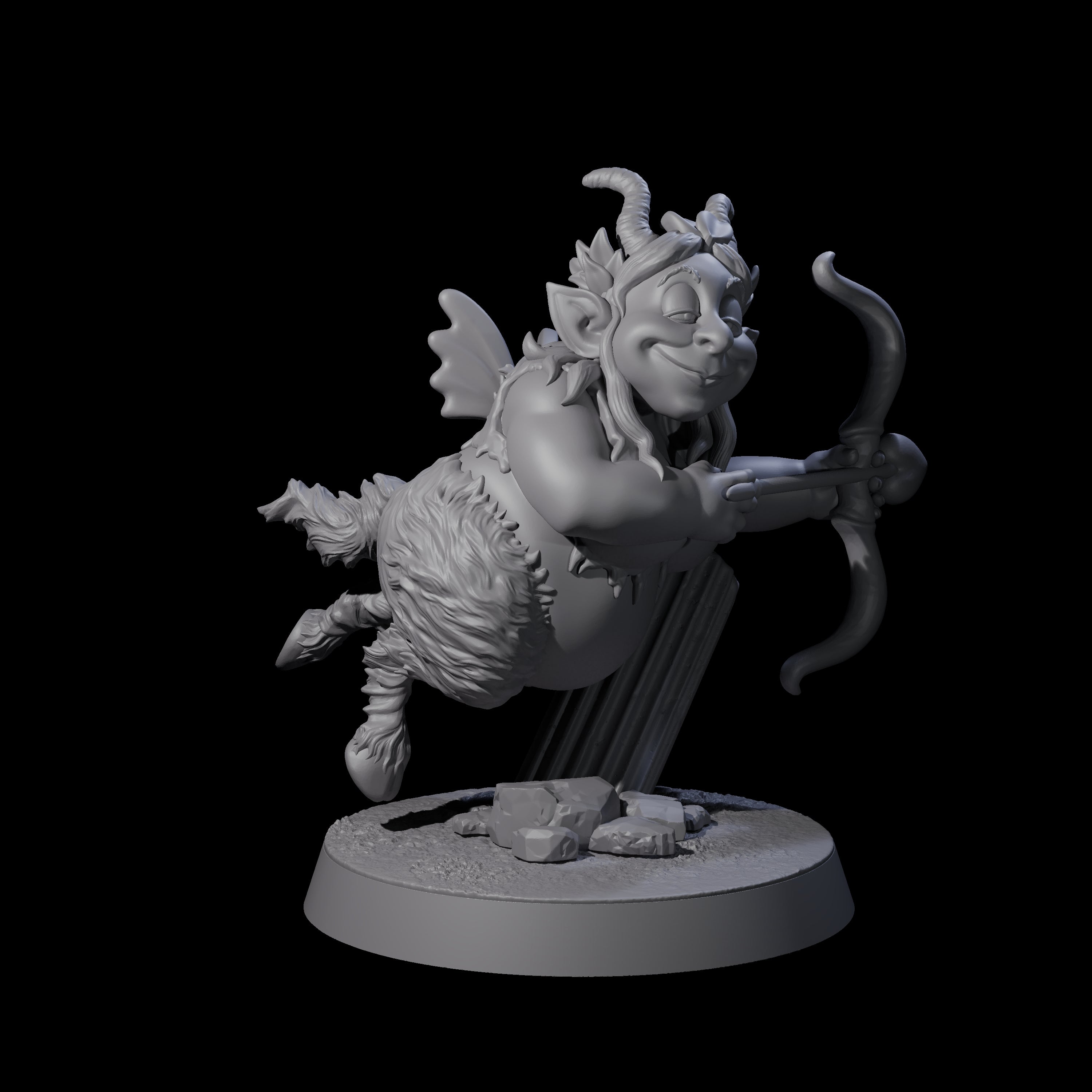 Fat Mischievous Satyr E Miniature for Dungeons and Dragons, Pathfinder or other TTRPGs