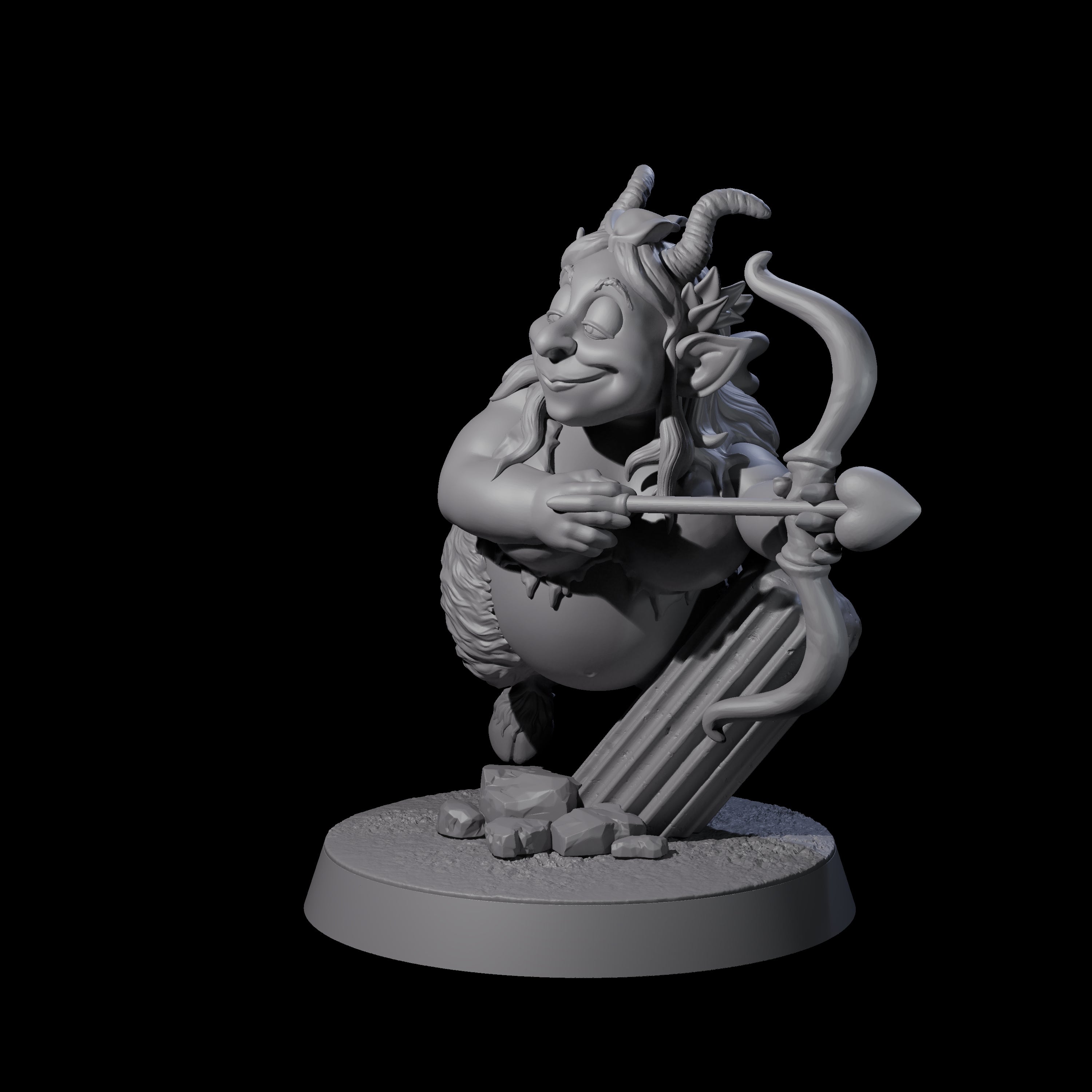 Fat Mischievous Satyr E Miniature for Dungeons and Dragons, Pathfinder or other TTRPGs