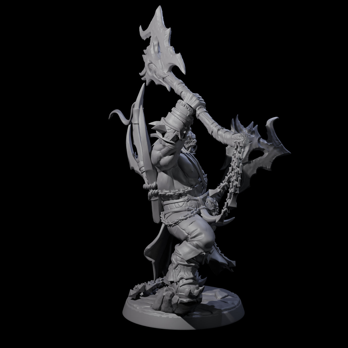 Fearsome Orc Leader Miniature for Dungeons and Dragons, Pathfinder or other TTRPGs