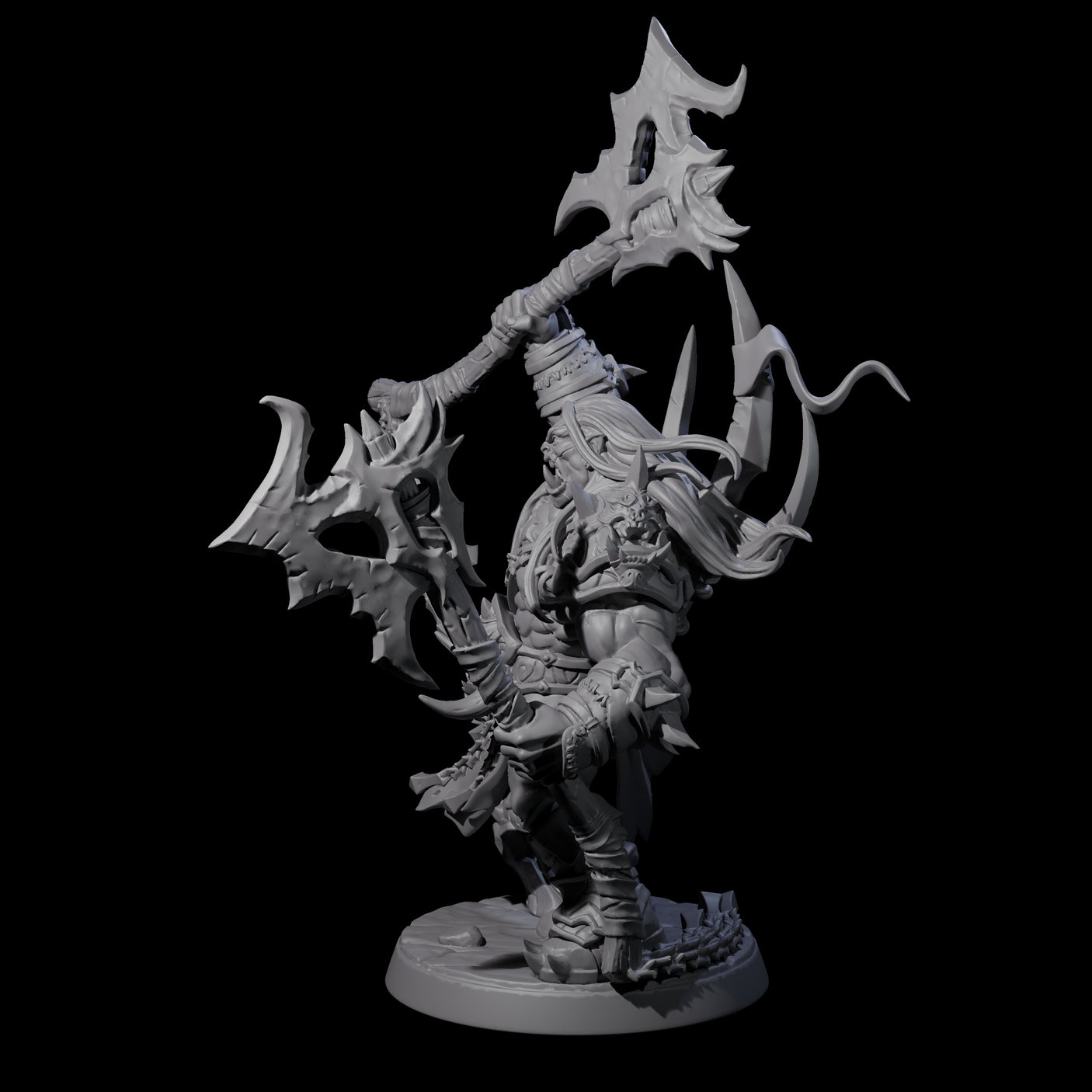 Fearsome Orc Leader Miniature for Dungeons and Dragons, Pathfinder or other TTRPGs