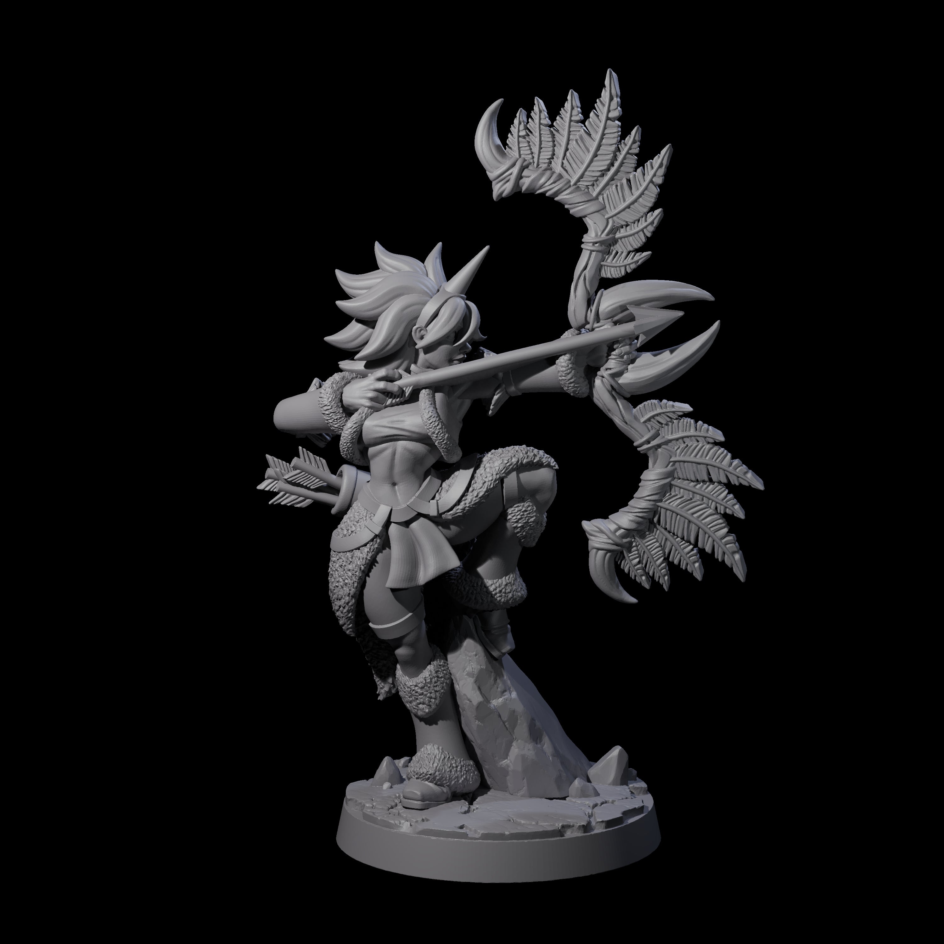 Feather Bow Ranger Miniature for Dungeons and Dragons, Pathfinder or other TTRPGs