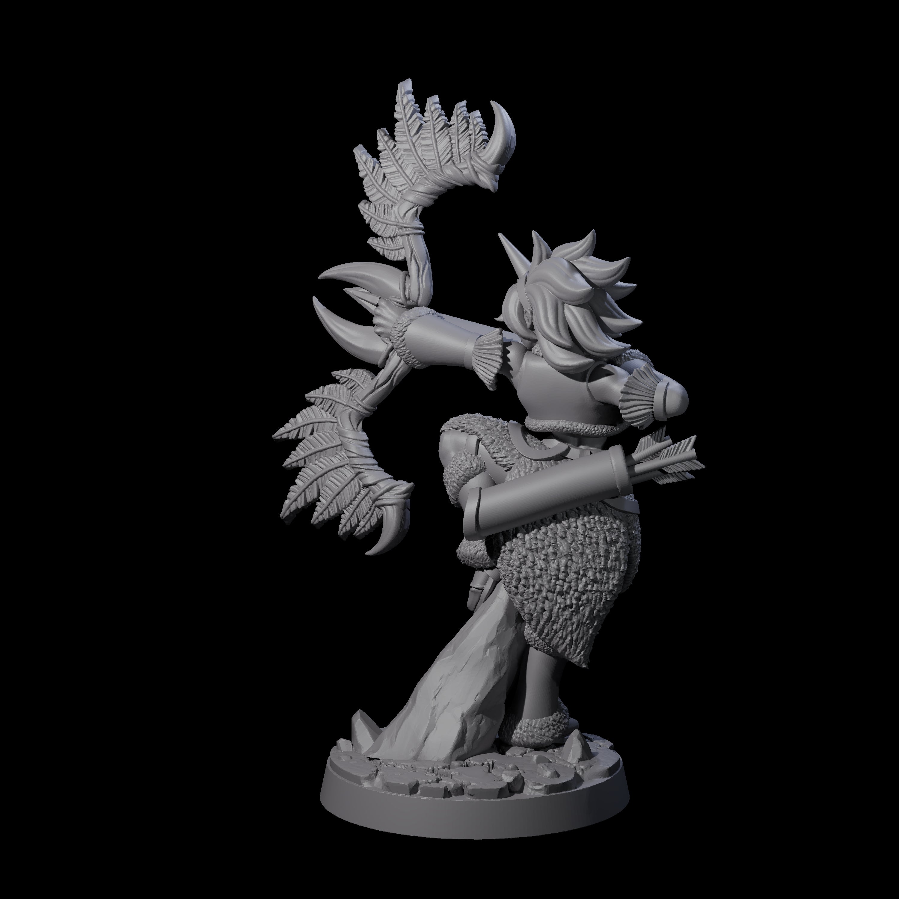 Feather Bow Ranger Miniature for Dungeons and Dragons, Pathfinder or other TTRPGs