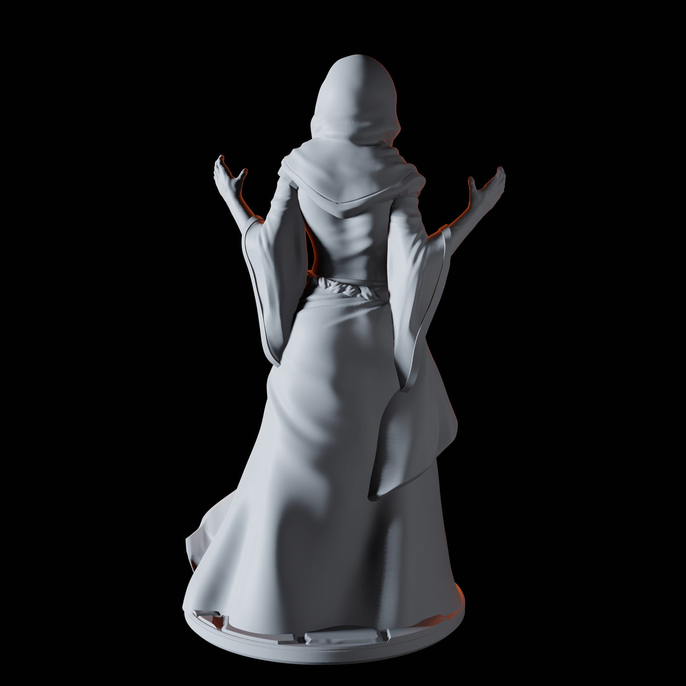 Female Cultist Miniature for Dungeons and Dragons, Pathfinder or other TTRPGs