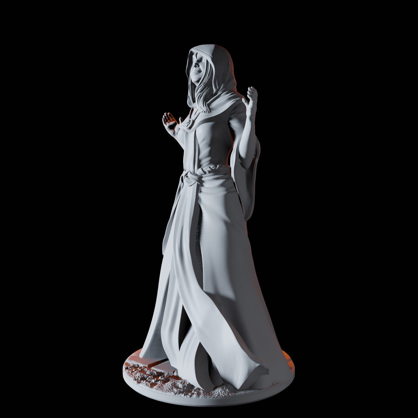 Female Cultist Miniature for Dungeons and Dragons, Pathfinder or other TTRPGs