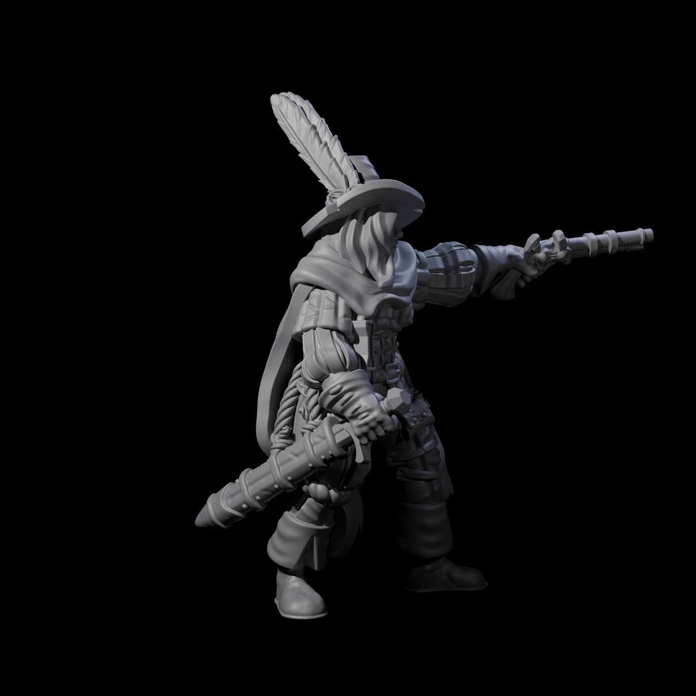 Female Inquisition Hunter A Miniature for Dungeons and Dragons, Pathfinder or other TTRPGs