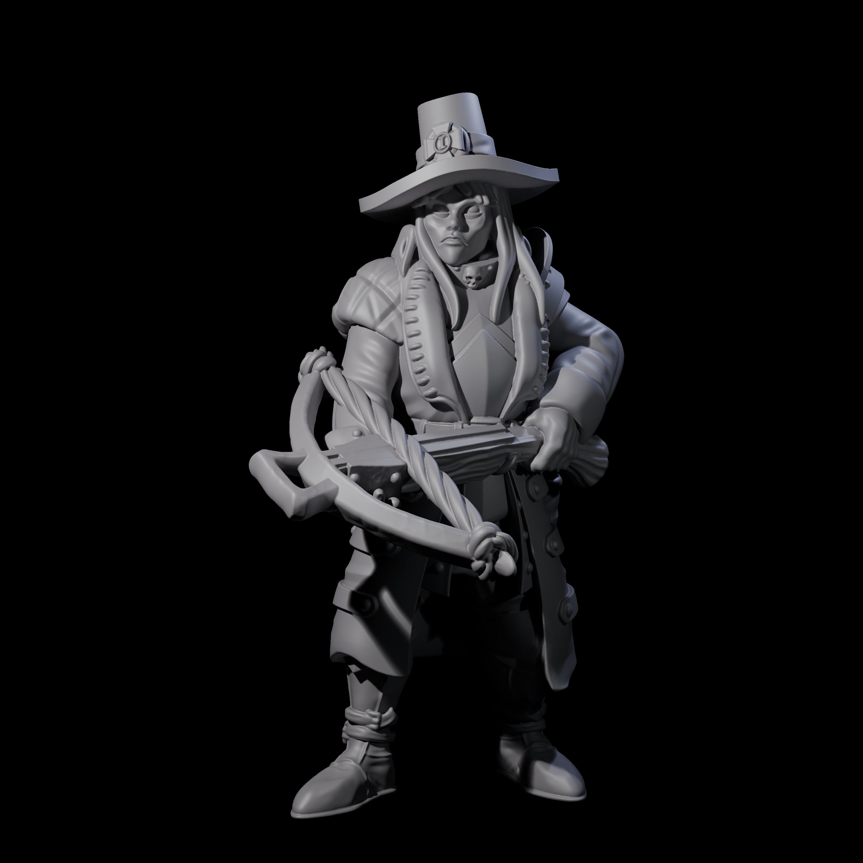 Female Inquisition Hunter B Miniature for Dungeons and Dragons, Pathfinder or other TTRPGs