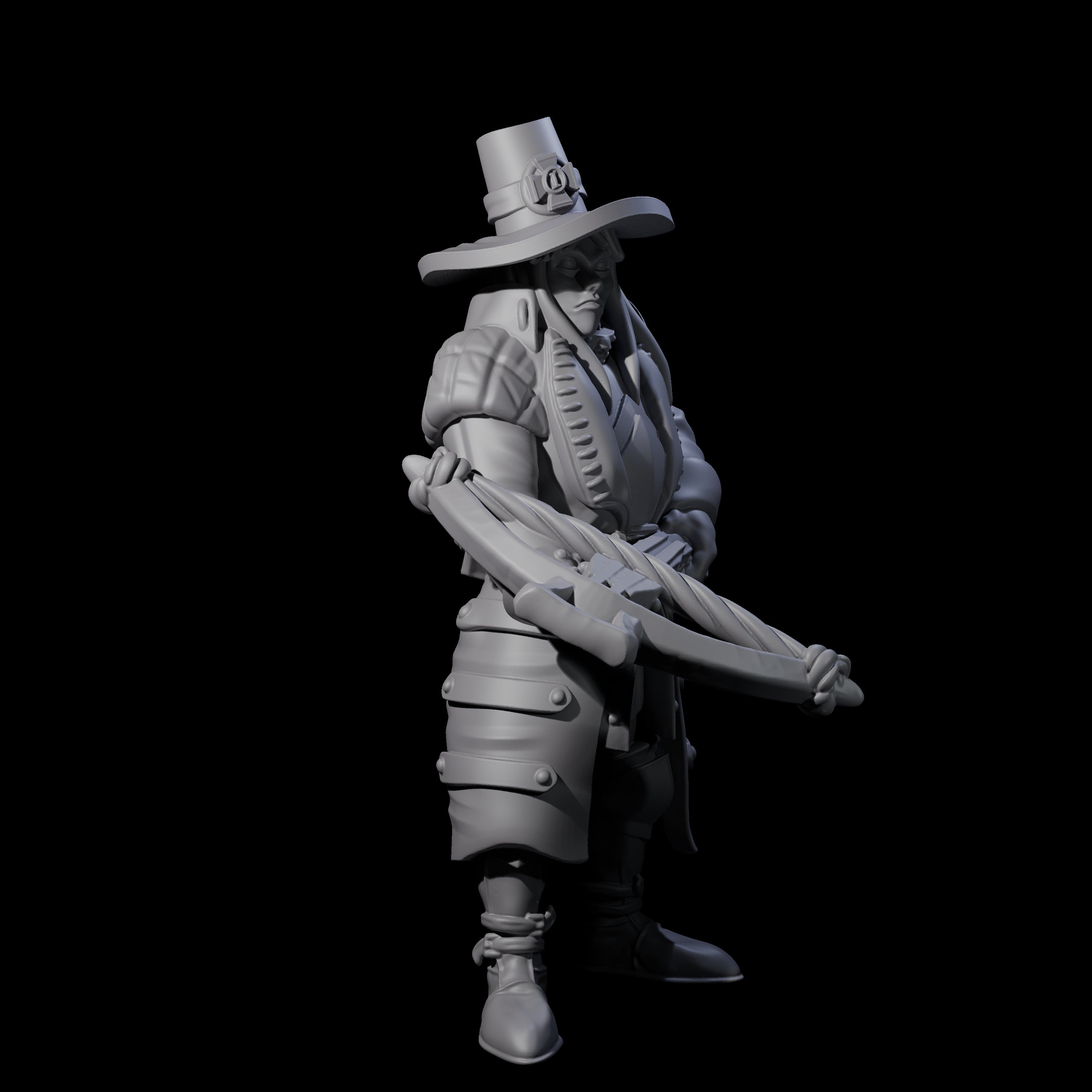 Female Inquisition Hunter B Miniature for Dungeons and Dragons, Pathfinder or other TTRPGs