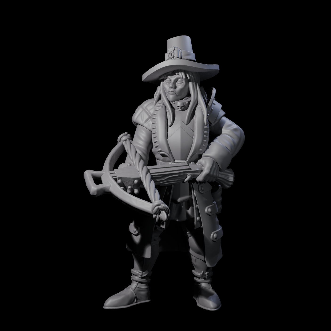 Female Inquisition Hunter B Miniature for Dungeons and Dragons, Pathfinder or other TTRPGs