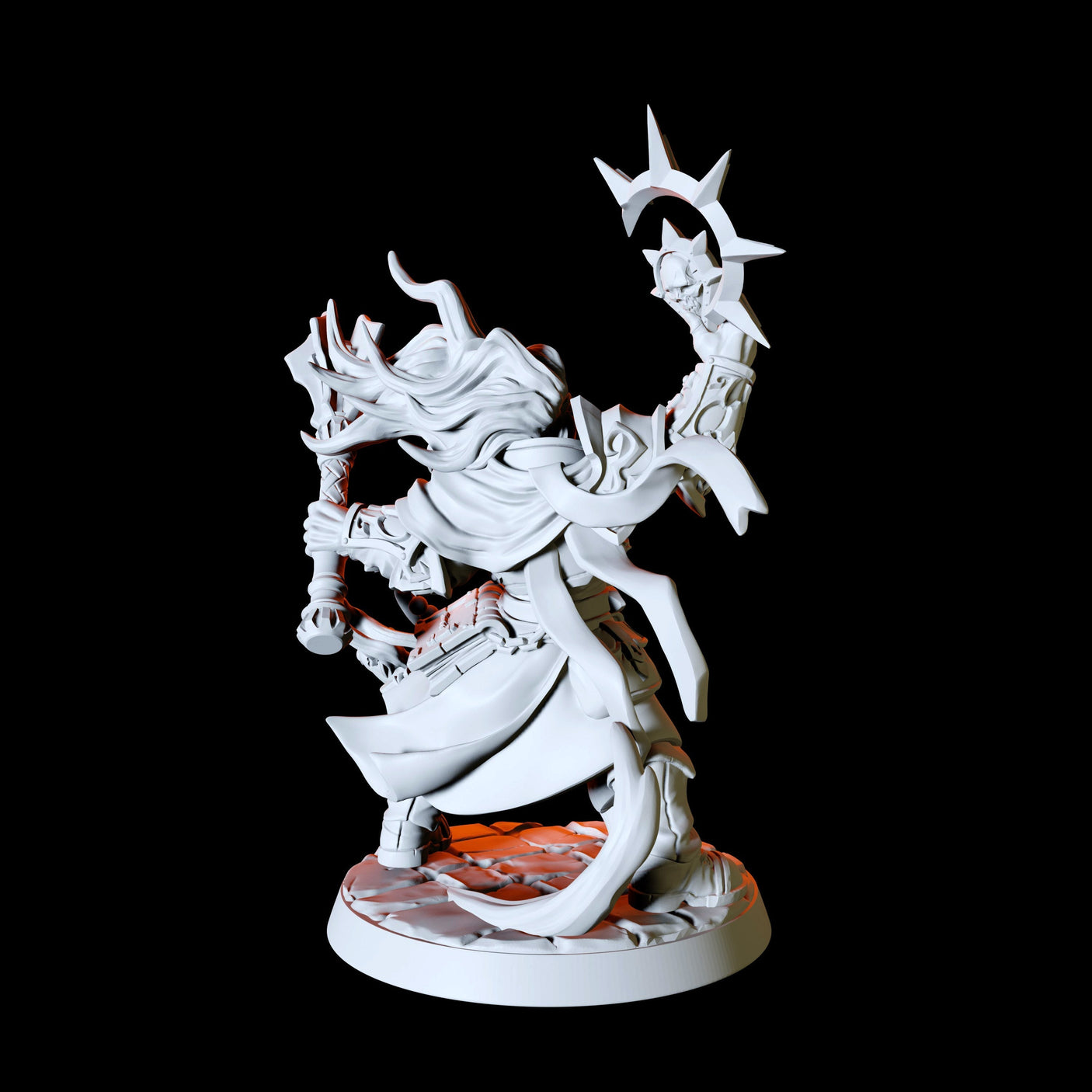 Female Paladin Miniature for Dungeons and Dragons, Pathfinder or other TTRPGs