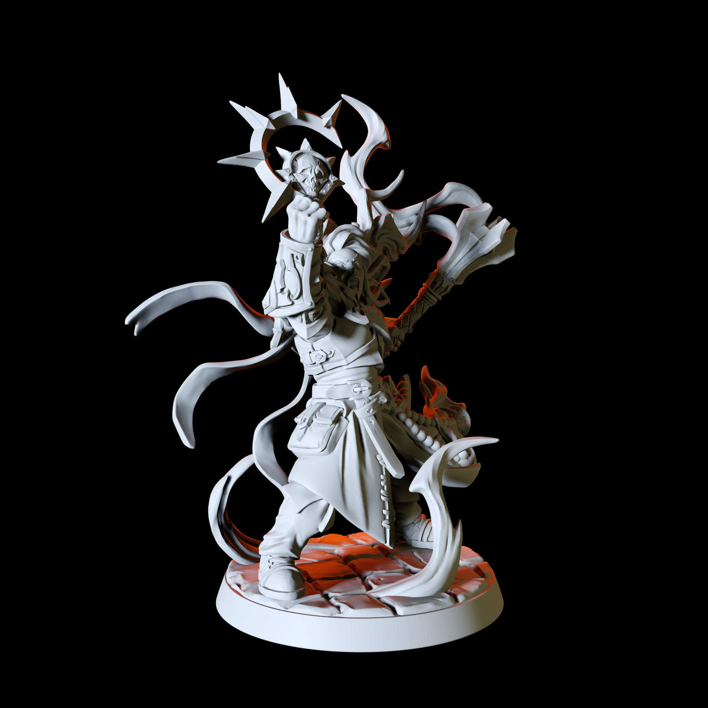 Female Paladin Miniature for Dungeons and Dragons, Pathfinder or other TTRPGs
