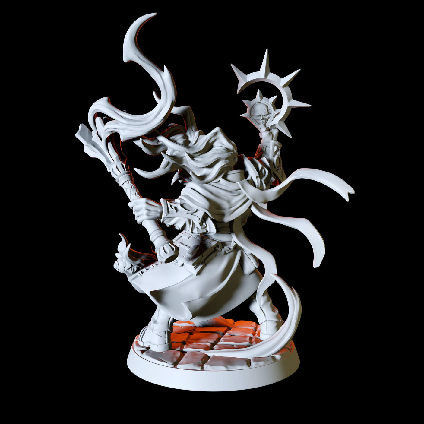 Female Paladin Miniature for Dungeons and Dragons, Pathfinder or other TTRPGs