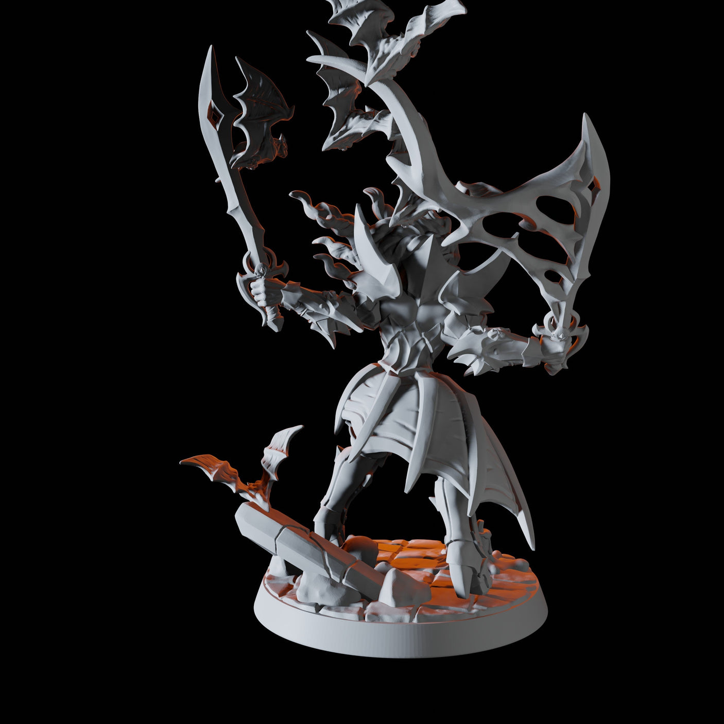 Female Vampire Warrior Miniature for Dungeons and Dragons, Pathfinder or other TTRPGs