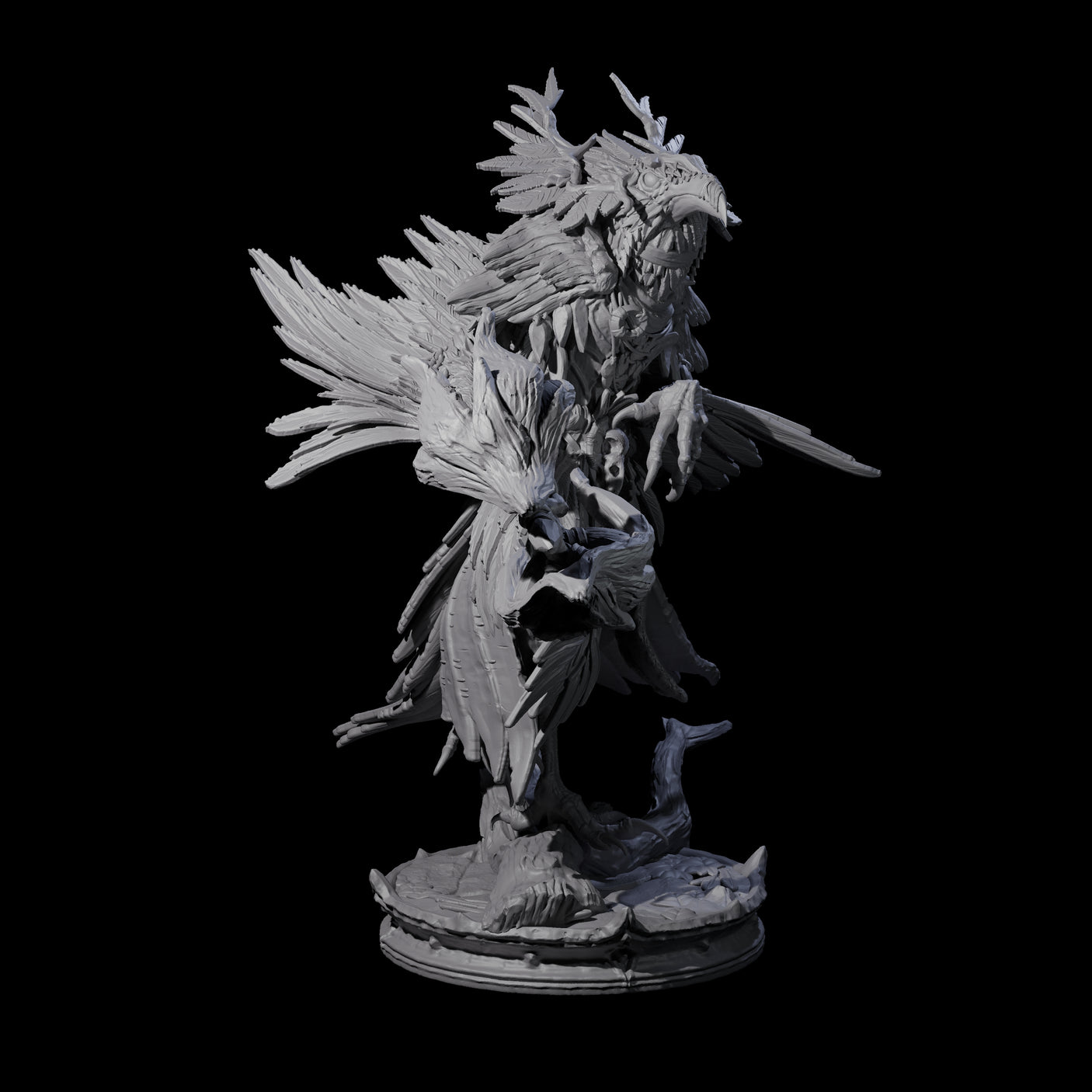 Feral Raven Druid A Miniature for Dungeons and Dragons, Pathfinder or other TTRPGs