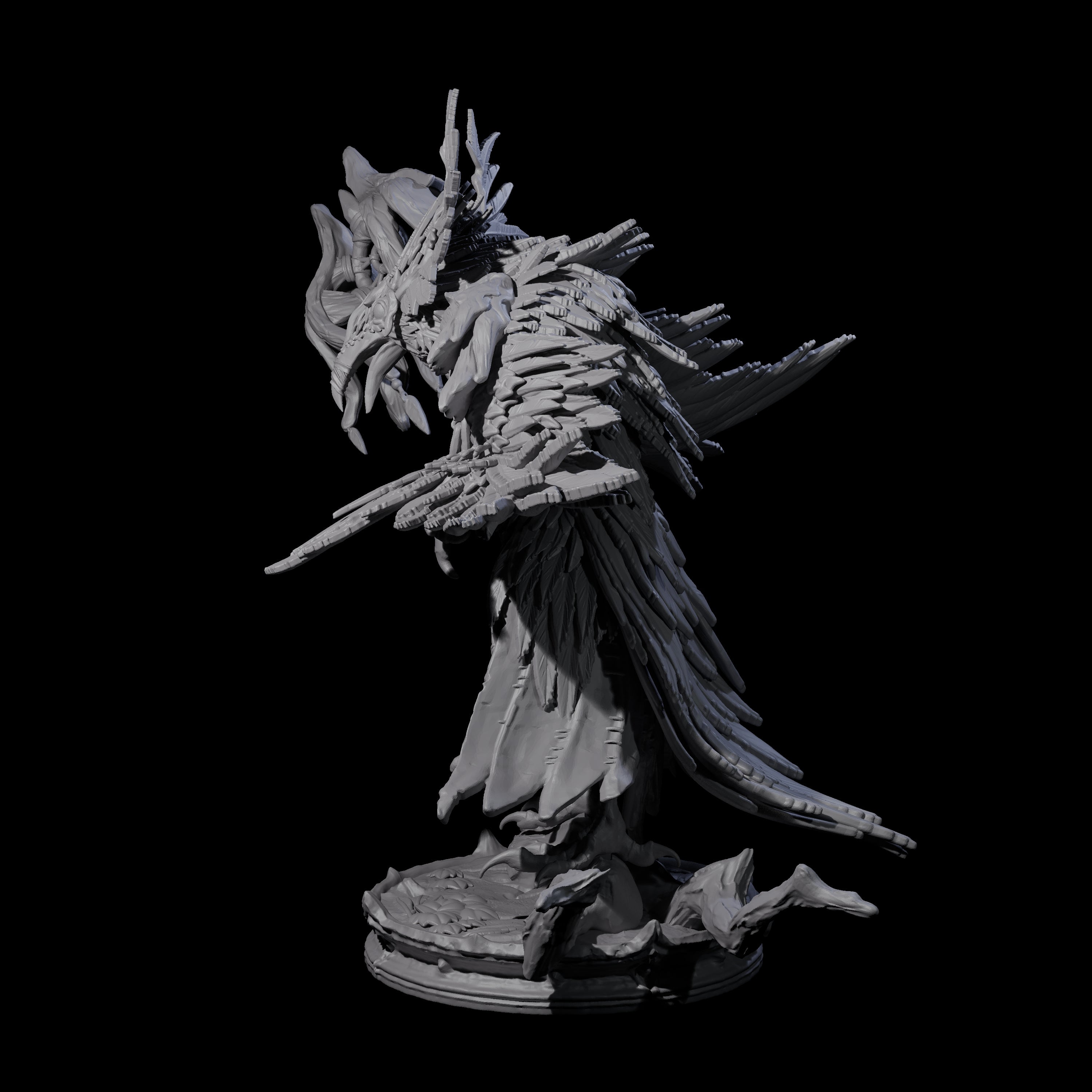 Feral Raven Druid C Miniature for Dungeons and Dragons, Pathfinder or other TTRPGs