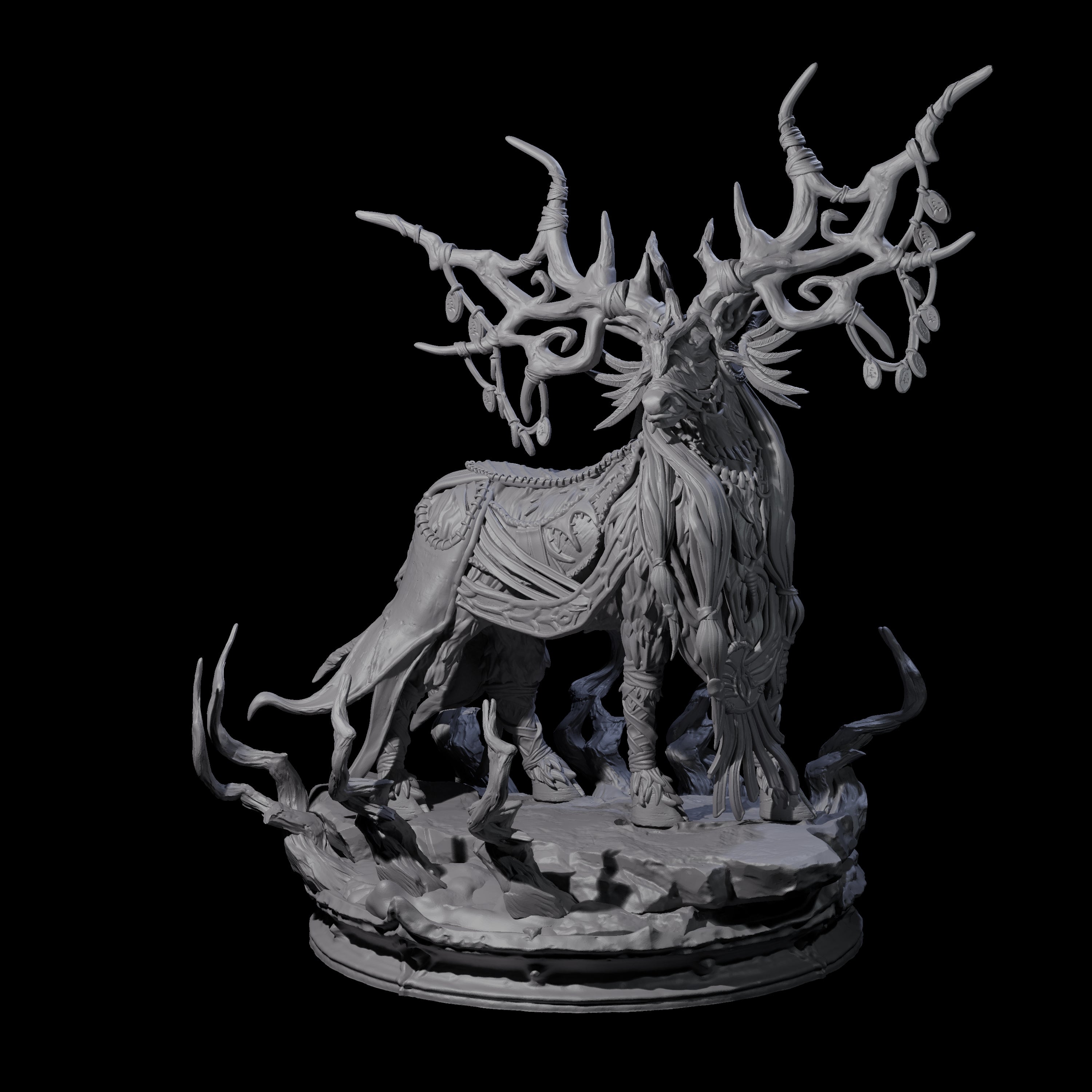 Feral Stag Druid A Miniature for Dungeons and Dragons, Pathfinder or other TTRPGs