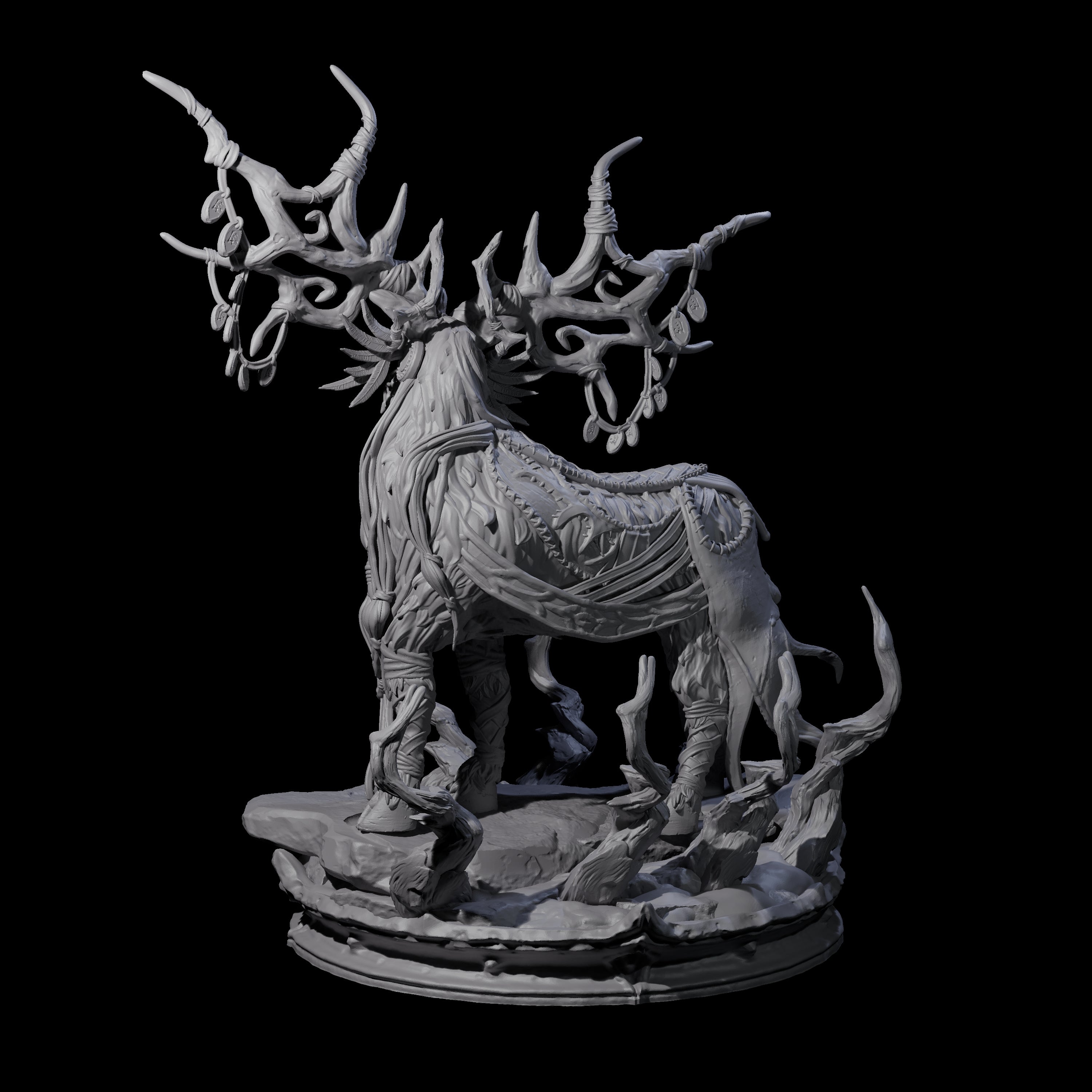 Feral Stag Druid A Miniature for Dungeons and Dragons, Pathfinder or other TTRPGs