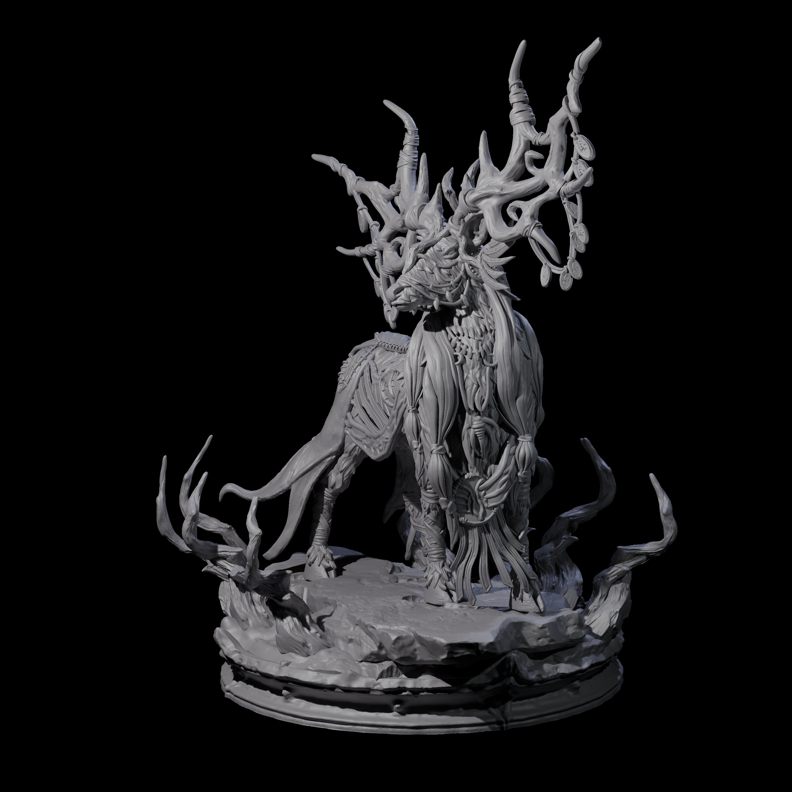 Feral Stag Druid A Miniature for Dungeons and Dragons, Pathfinder or other TTRPGs