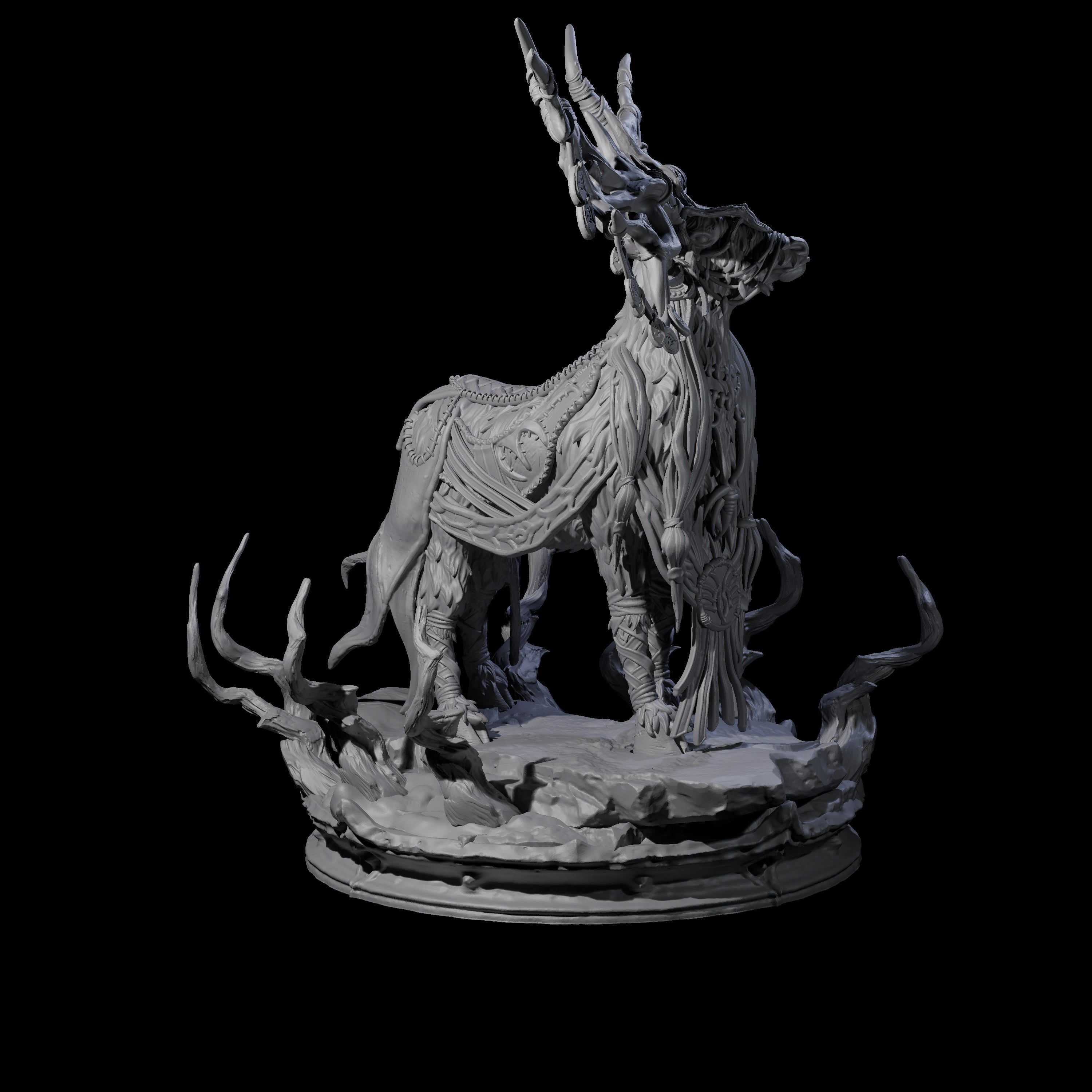 Feral Stag Druid B Miniature for Dungeons and Dragons, Pathfinder or other TTRPGs