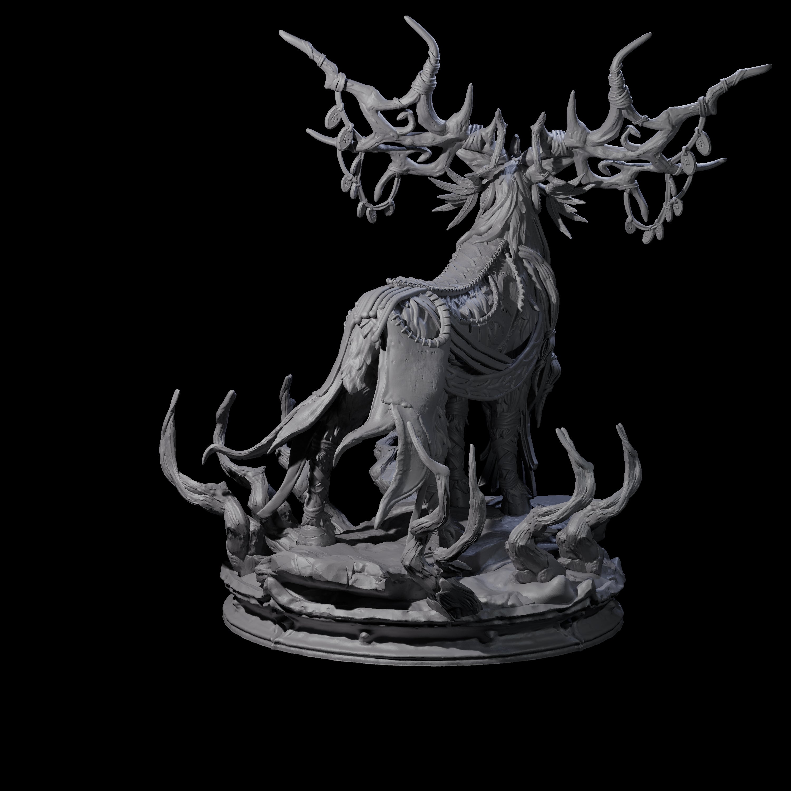 Feral Stag Druid B Miniature for Dungeons and Dragons, Pathfinder or other TTRPGs