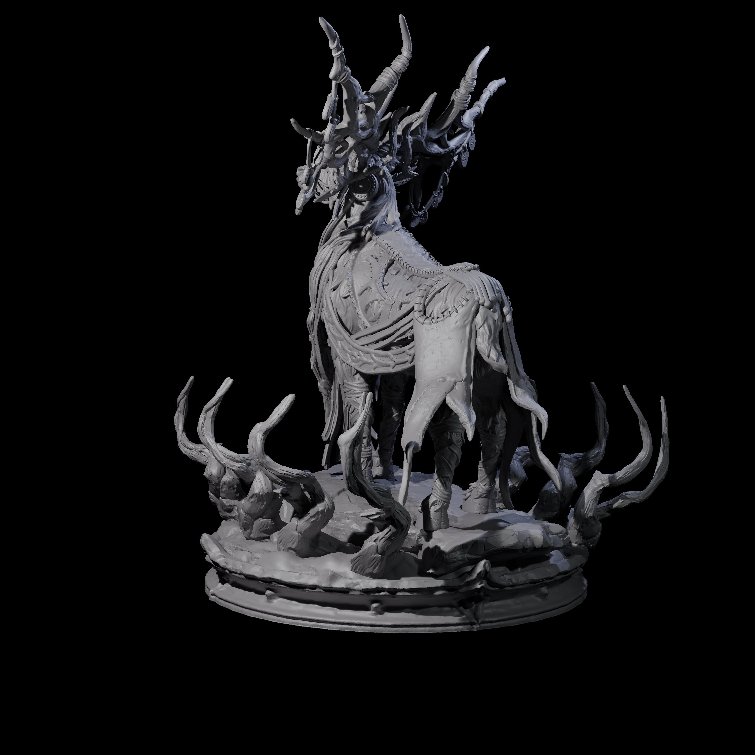 Feral Stag Druid B Miniature for Dungeons and Dragons, Pathfinder or other TTRPGs