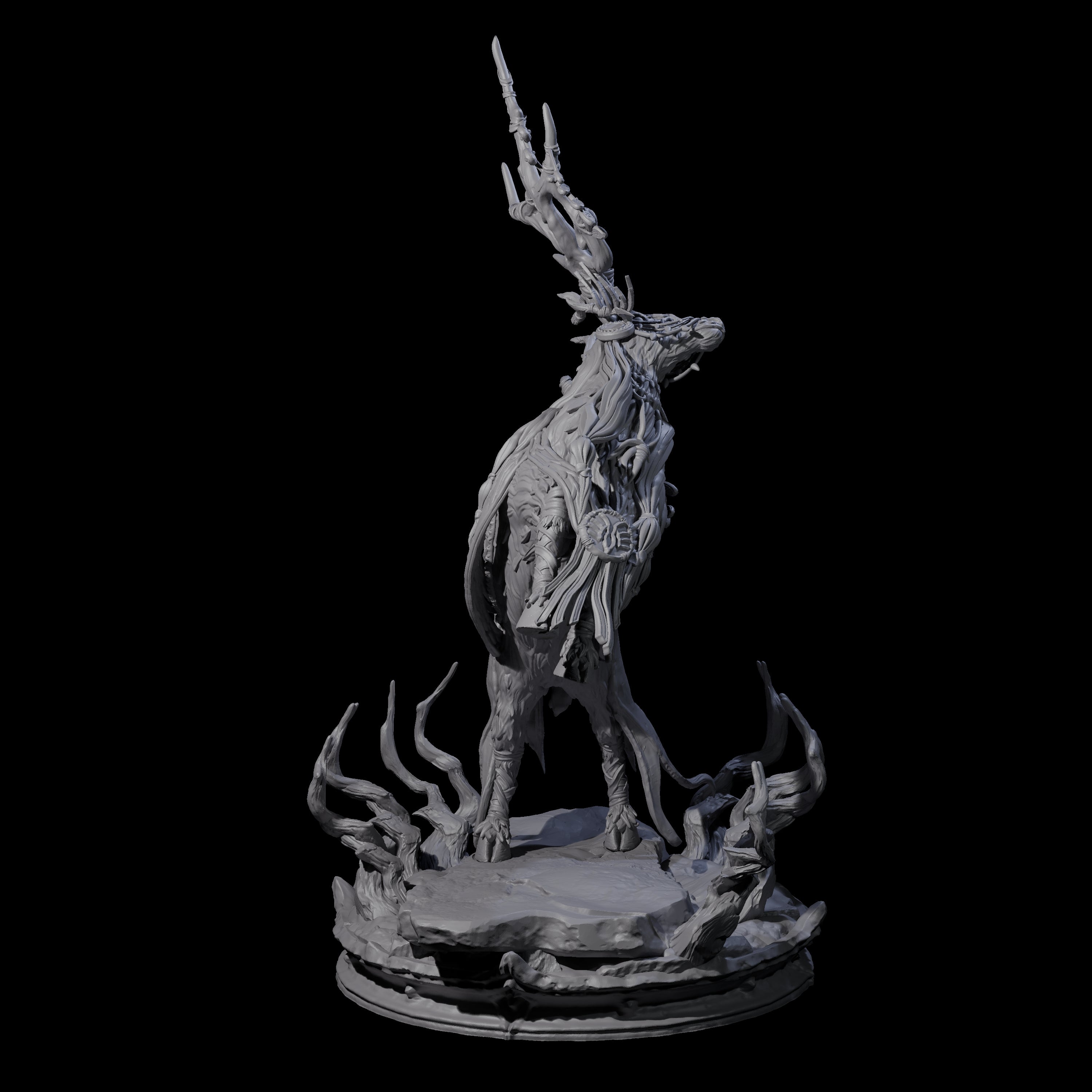 Feral Stag Druid C Miniature for Dungeons and Dragons, Pathfinder or other TTRPGs