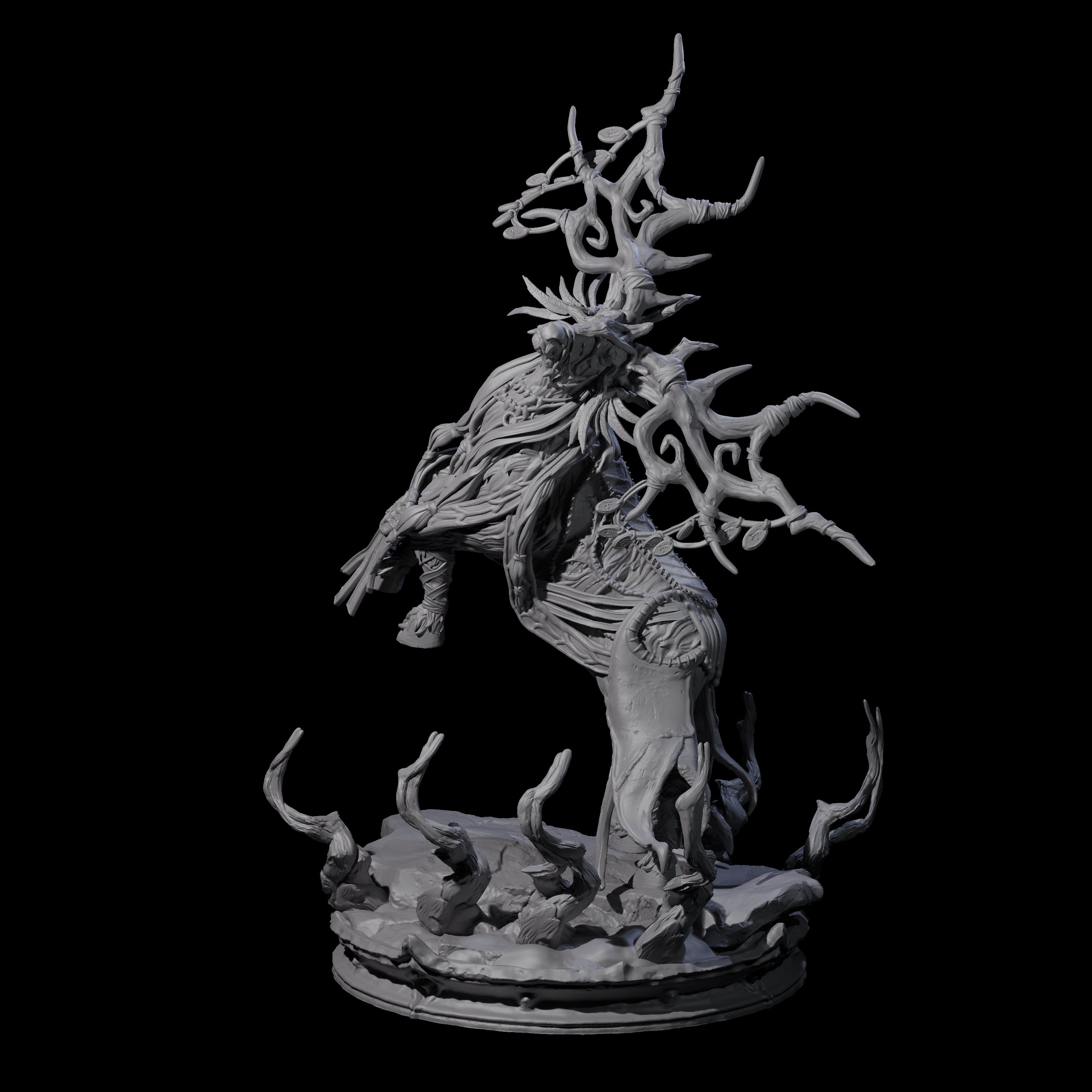 Feral Stag Druid C Miniature for Dungeons and Dragons, Pathfinder or other TTRPGs