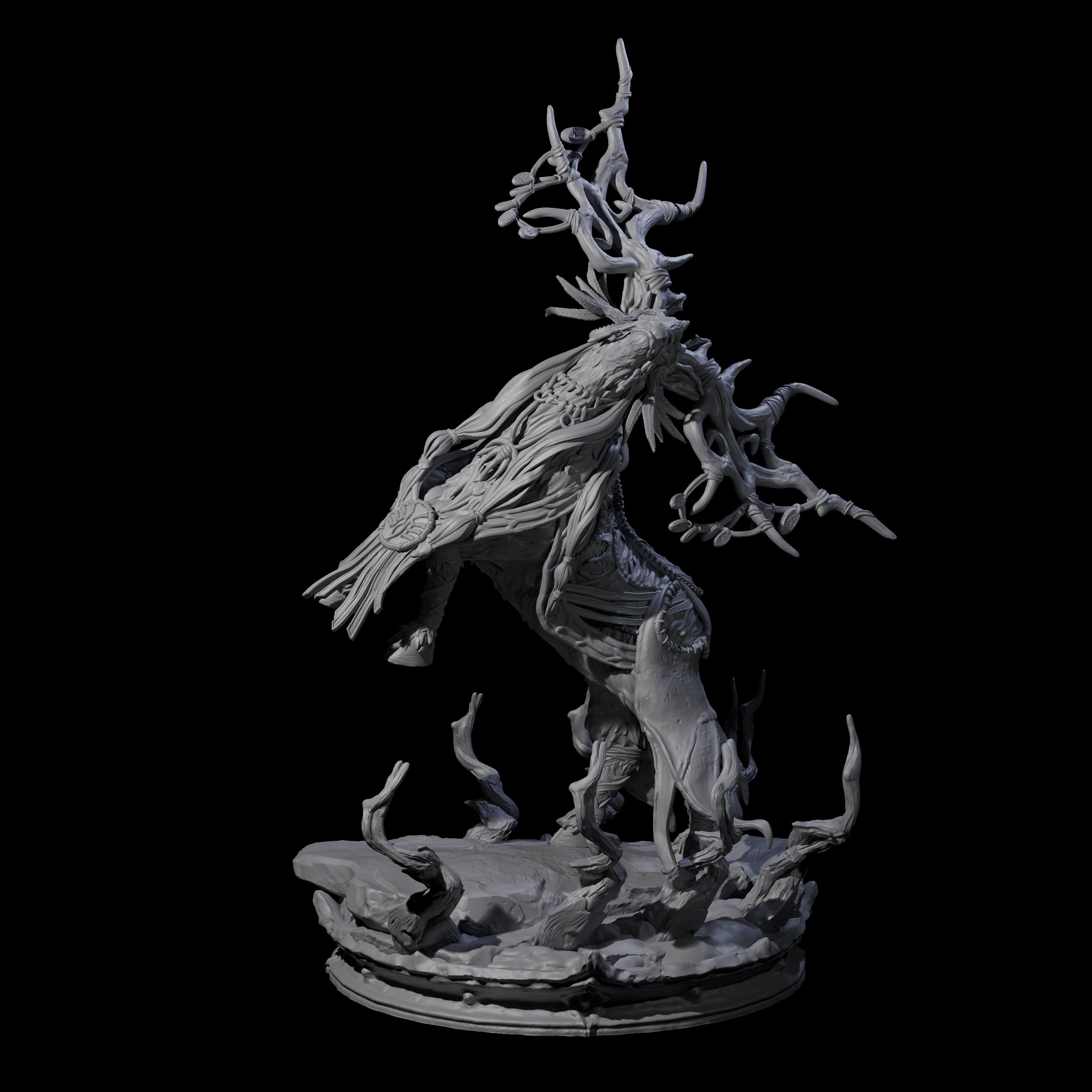 Feral Stag Druid C Miniature for Dungeons and Dragons, Pathfinder or other TTRPGs