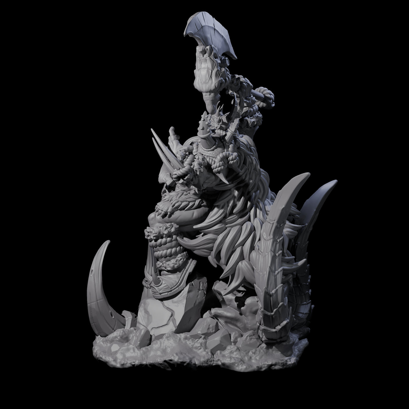 Ferocious Orc Chieftain Miniature for Dungeons and Dragons, Pathfinder or other TTRPGs