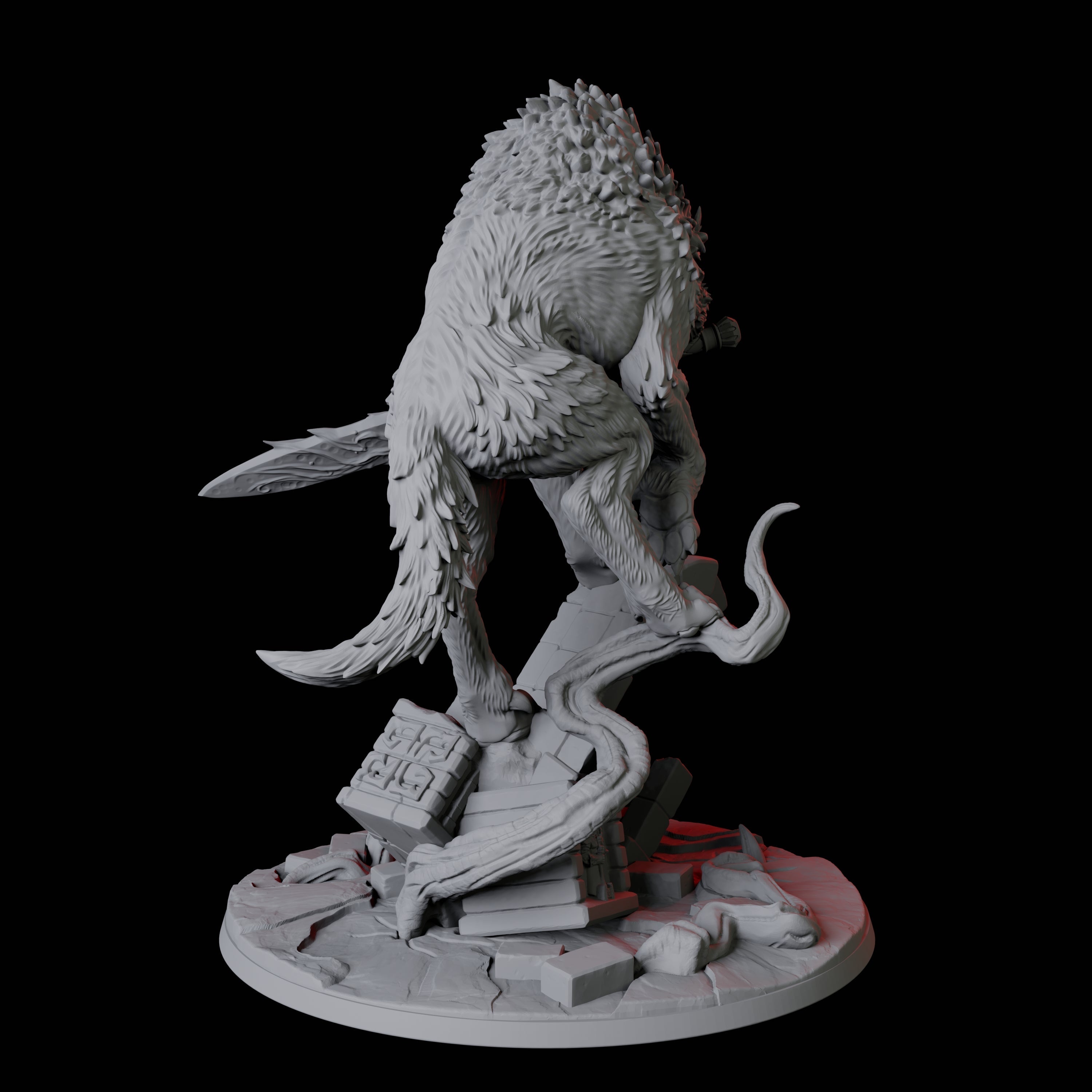 Ferocious Sword-Wielding Werewolf Miniature for Dungeons and Dragons, Pathfinder or other TTRPGs