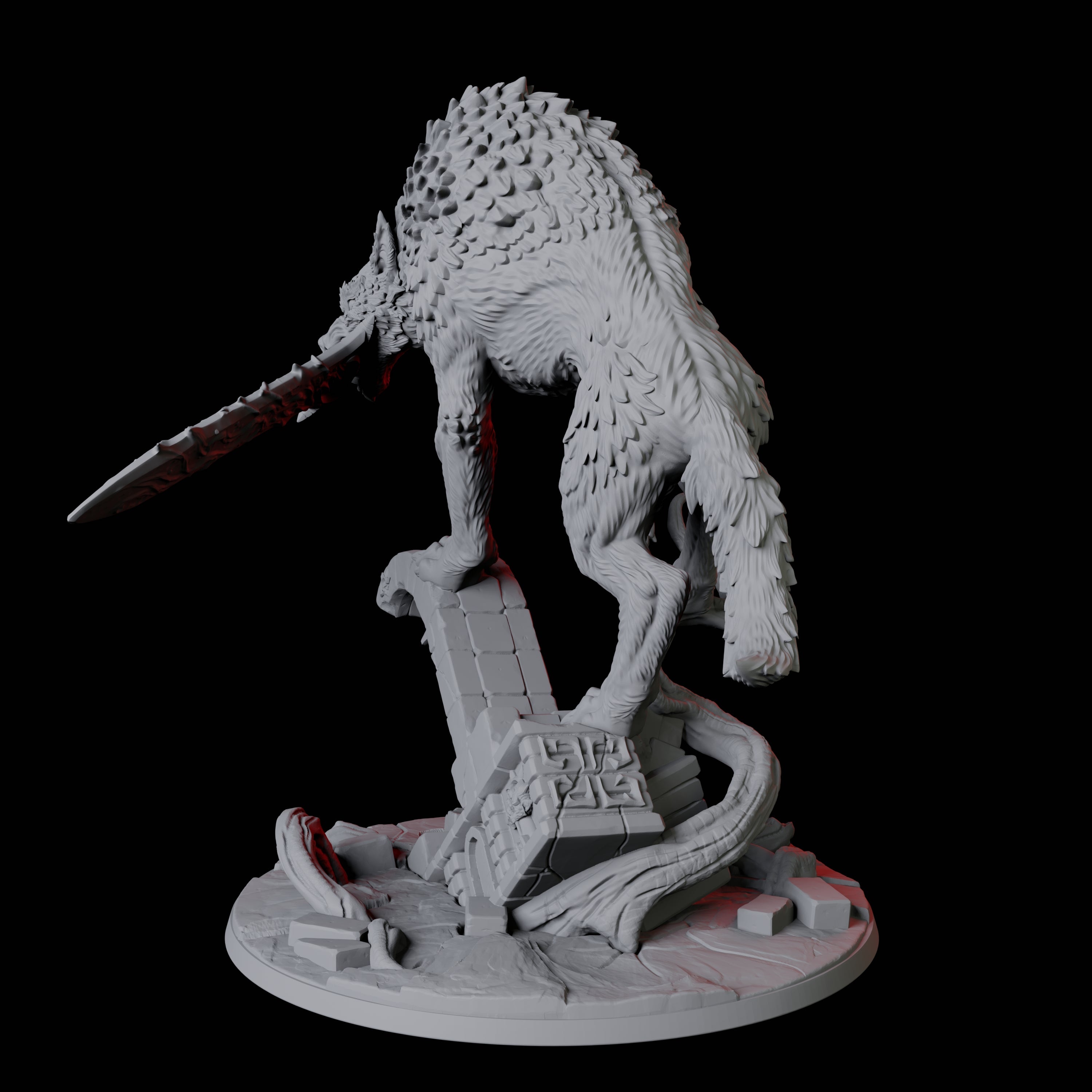 Ferocious Sword-Wielding Werewolf Miniature for Dungeons and Dragons, Pathfinder or other TTRPGs