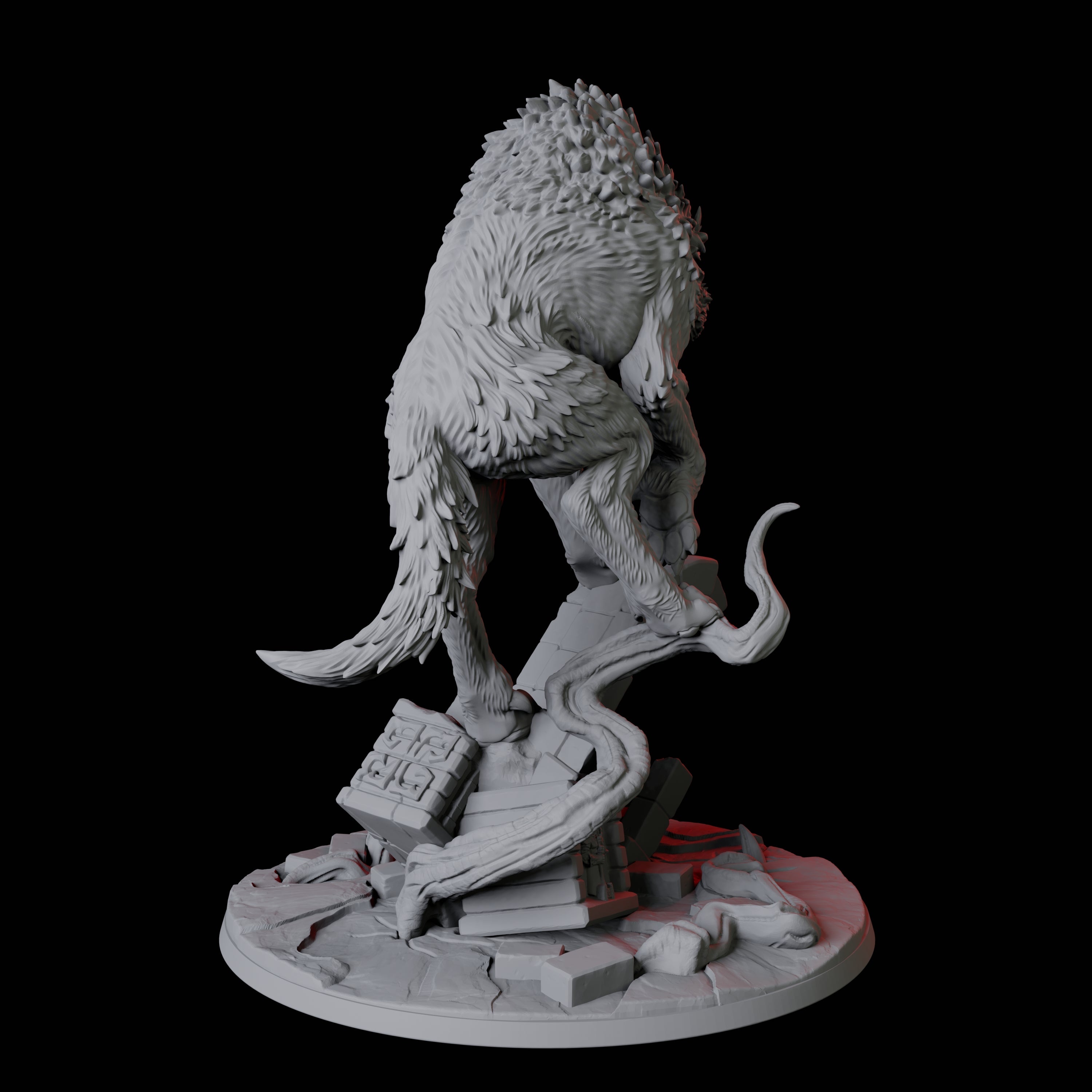 Ferocious Sword-Wielding Werewolf Miniature for Dungeons and Dragons, Pathfinder or other TTRPGs