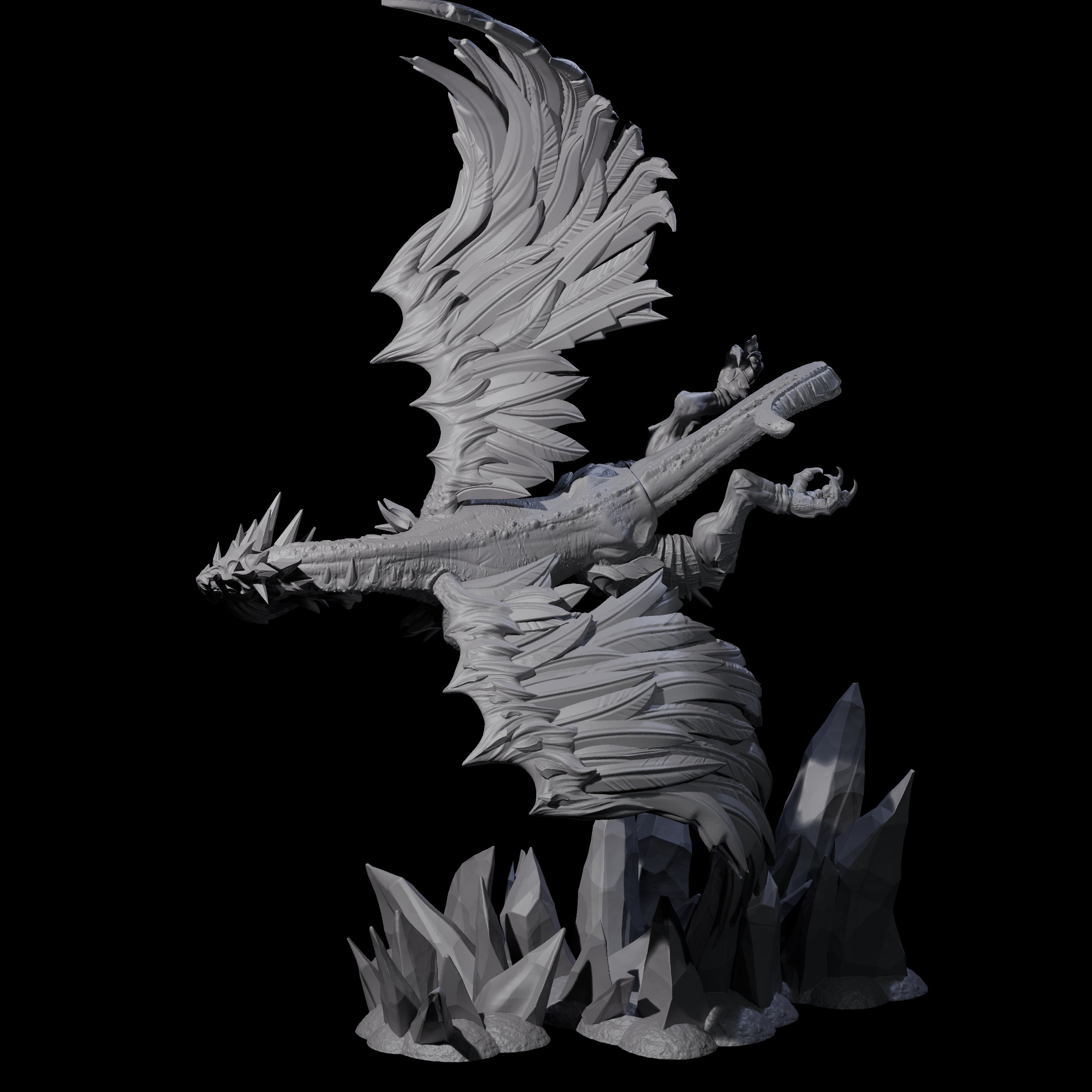 Ferocious White Dragon Miniature for Dungeons and Dragons, Pathfinder or other TTRPGs