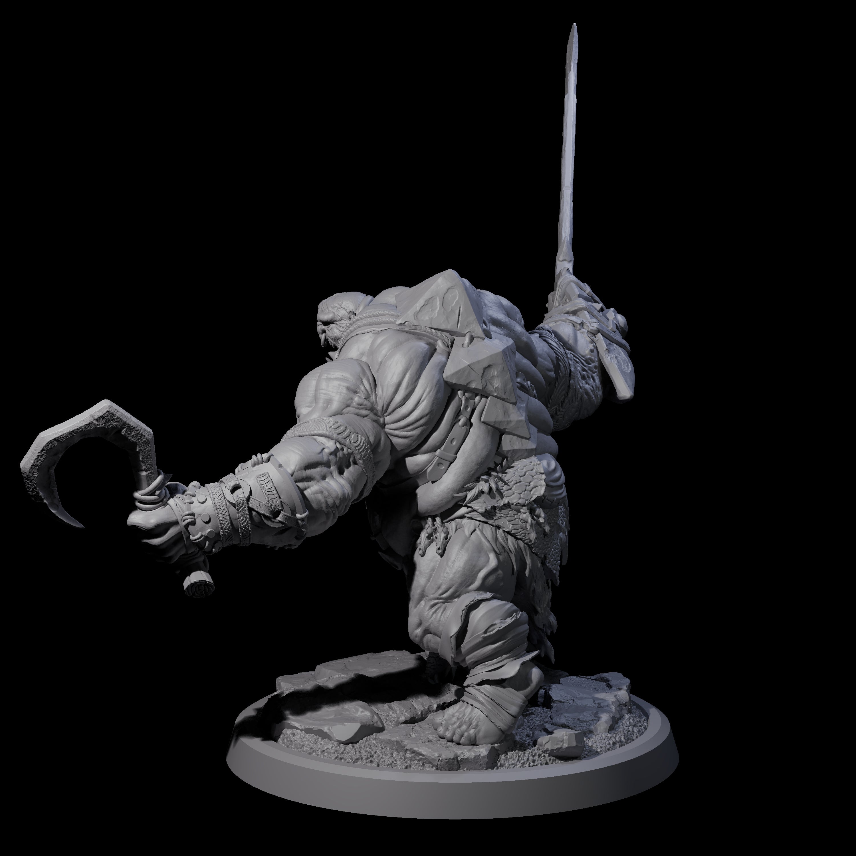 Fetid Hulking Ogre A Miniature for Dungeons and Dragons, Pathfinder or other TTRPGs