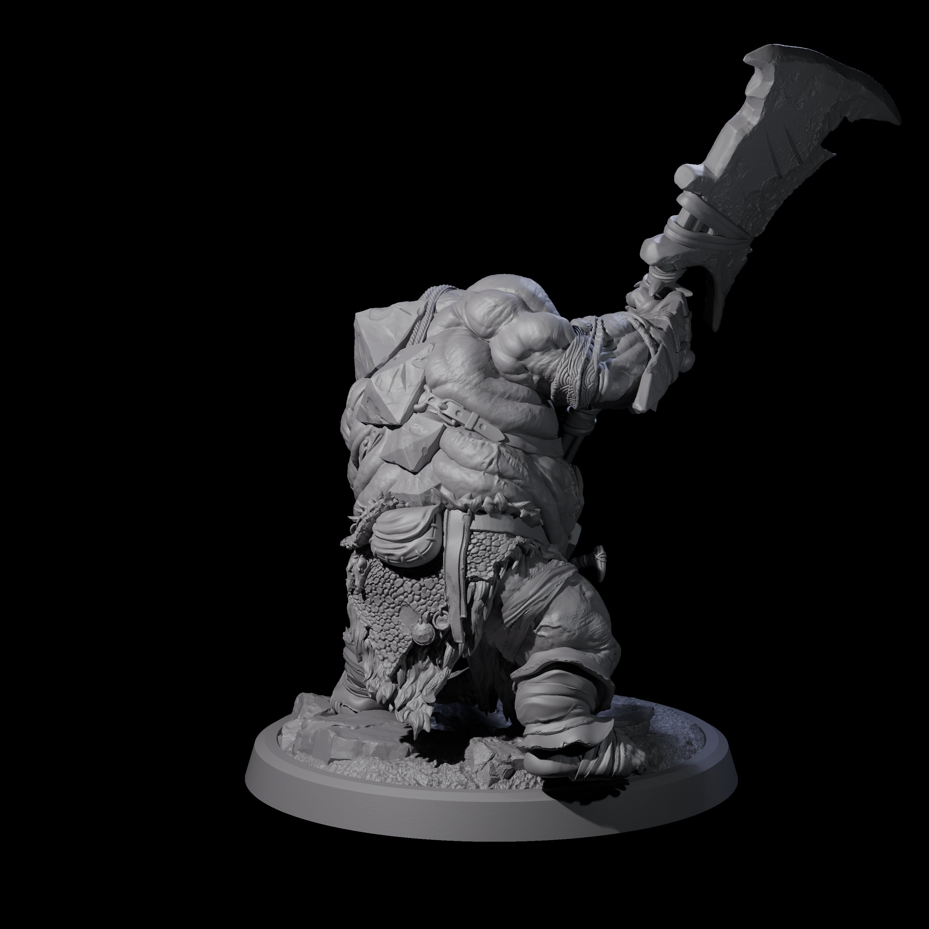 Fetid Hulking Ogre B Miniature for Dungeons and Dragons, Pathfinder or other TTRPGs