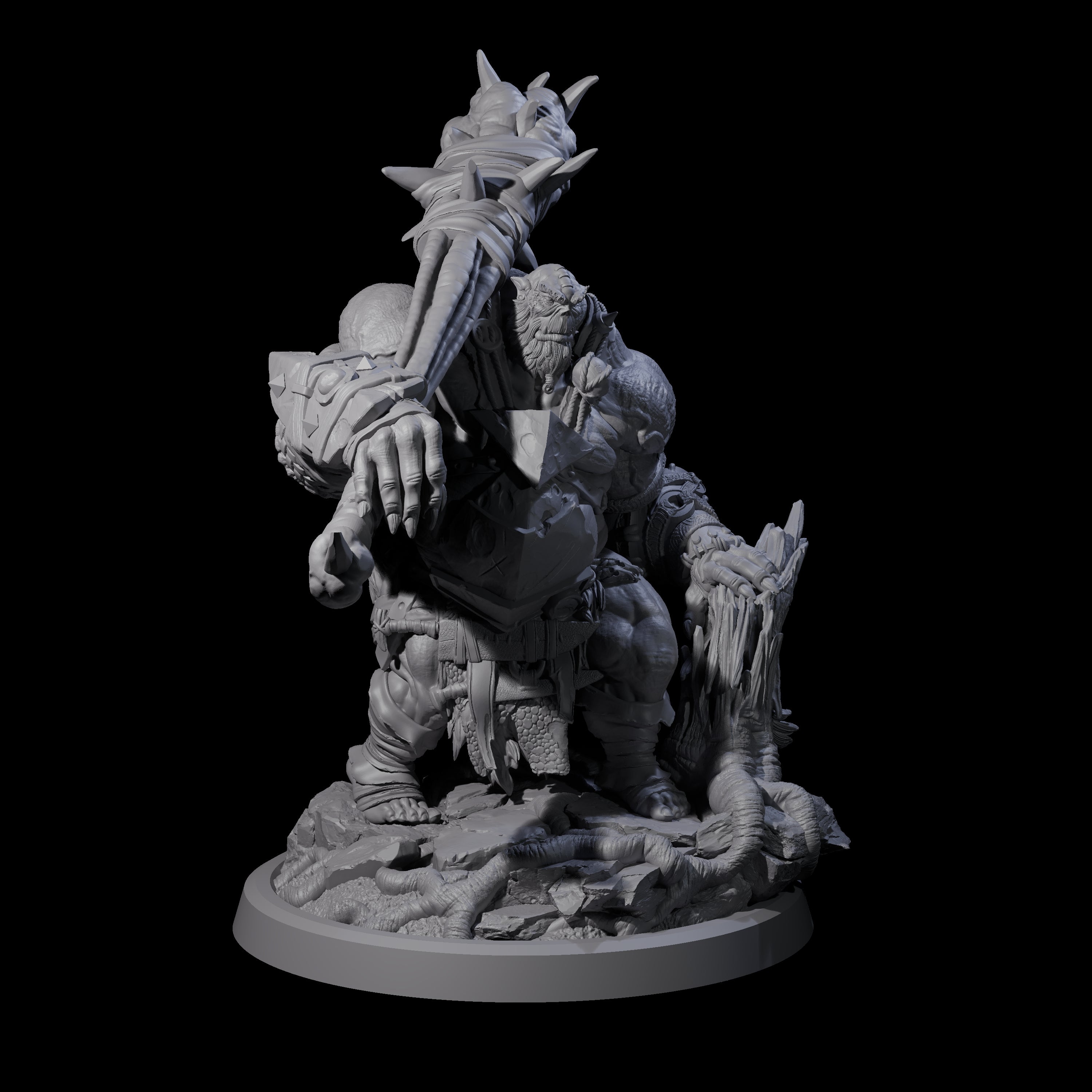 Fetid Hulking Ogre C Miniature for Dungeons and Dragons, Pathfinder or other TTRPGs