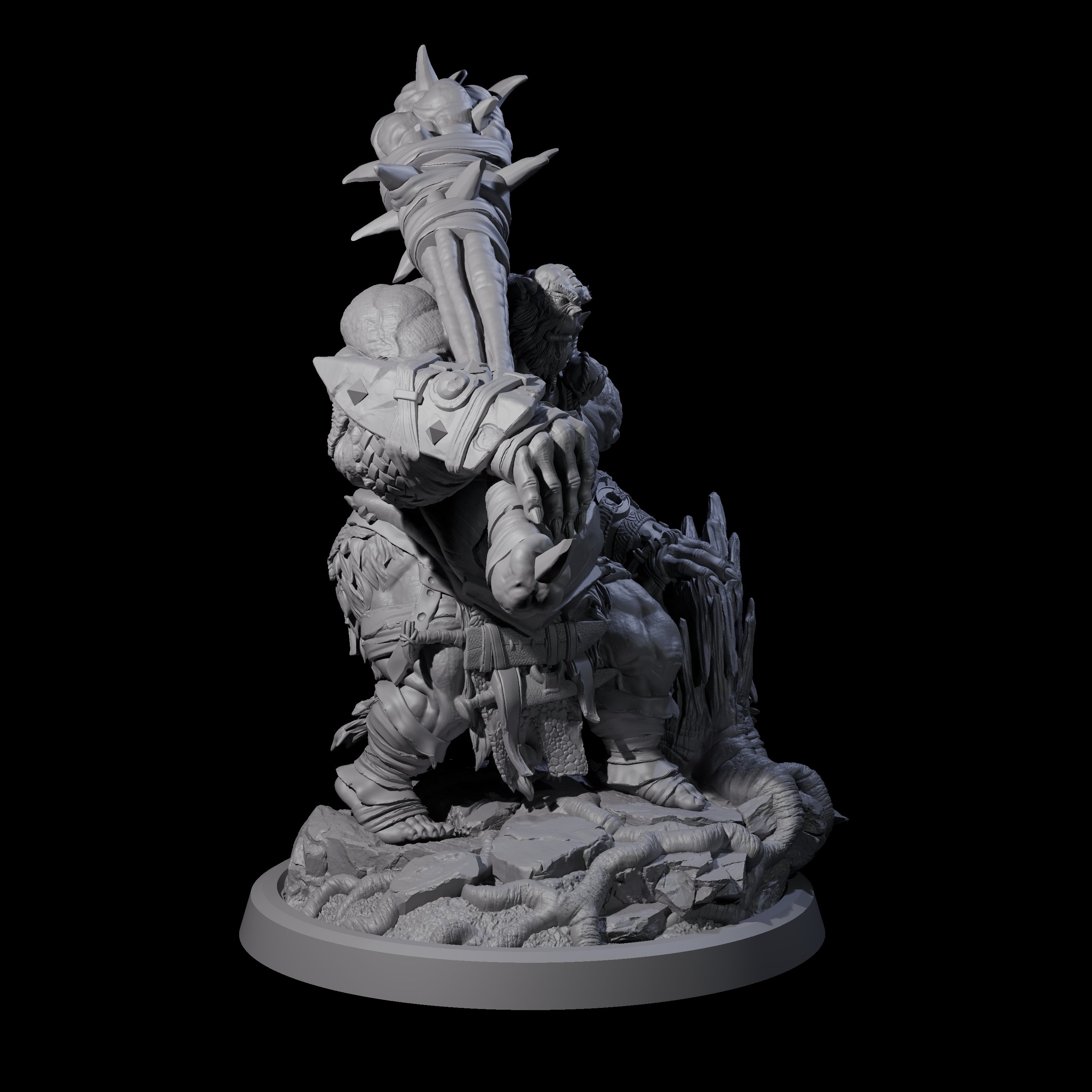 Fetid Hulking Ogre C Miniature for Dungeons and Dragons, Pathfinder or other TTRPGs