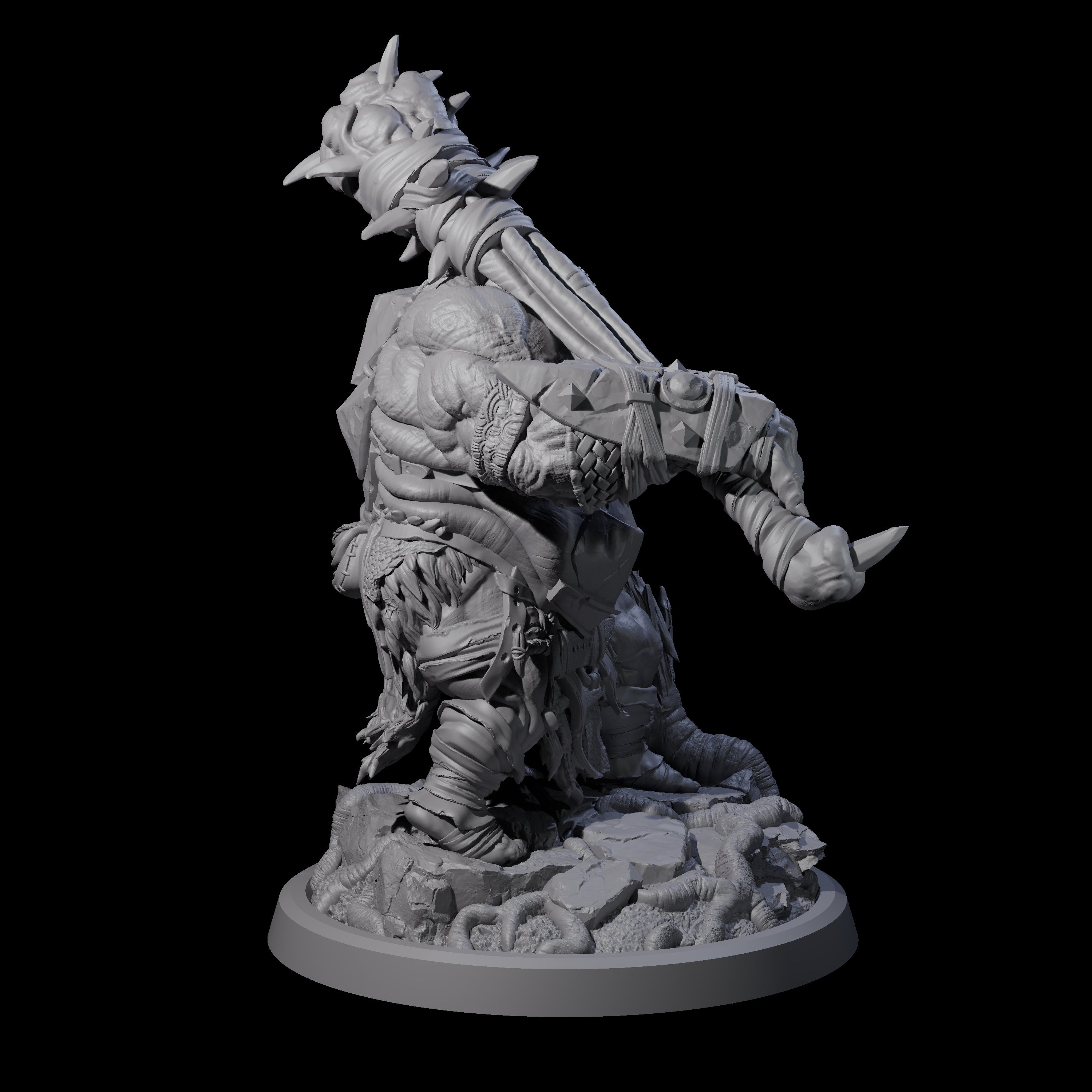 Fetid Hulking Ogre C Miniature for Dungeons and Dragons, Pathfinder or other TTRPGs