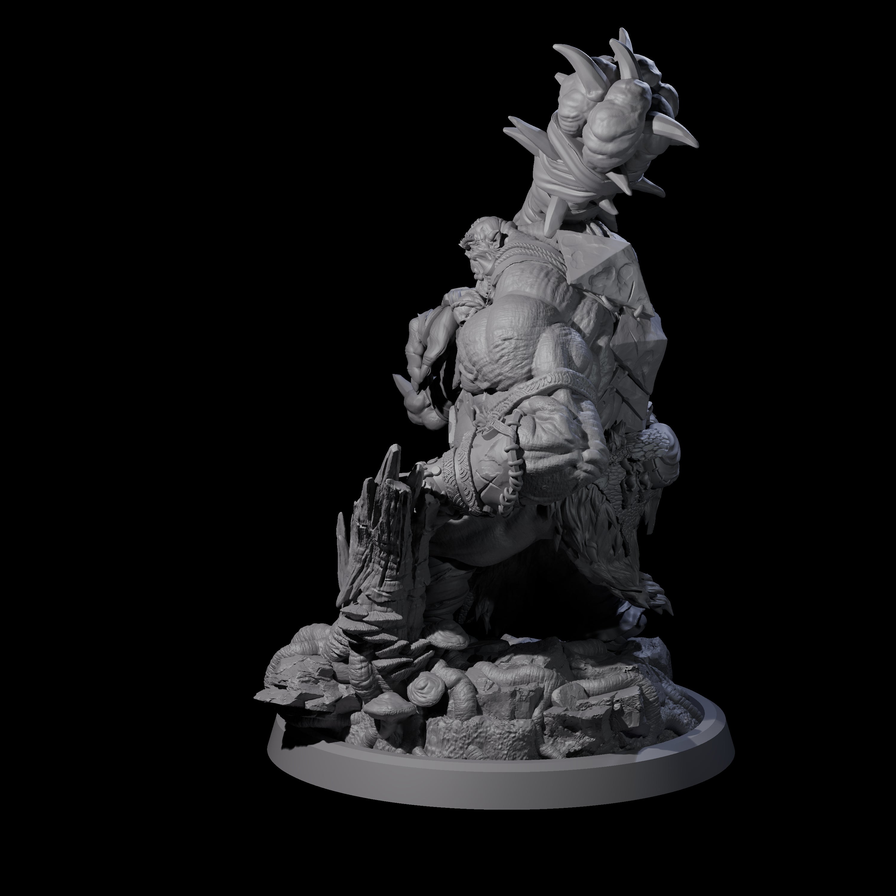 Fetid Hulking Ogre C Miniature for Dungeons and Dragons, Pathfinder or other TTRPGs
