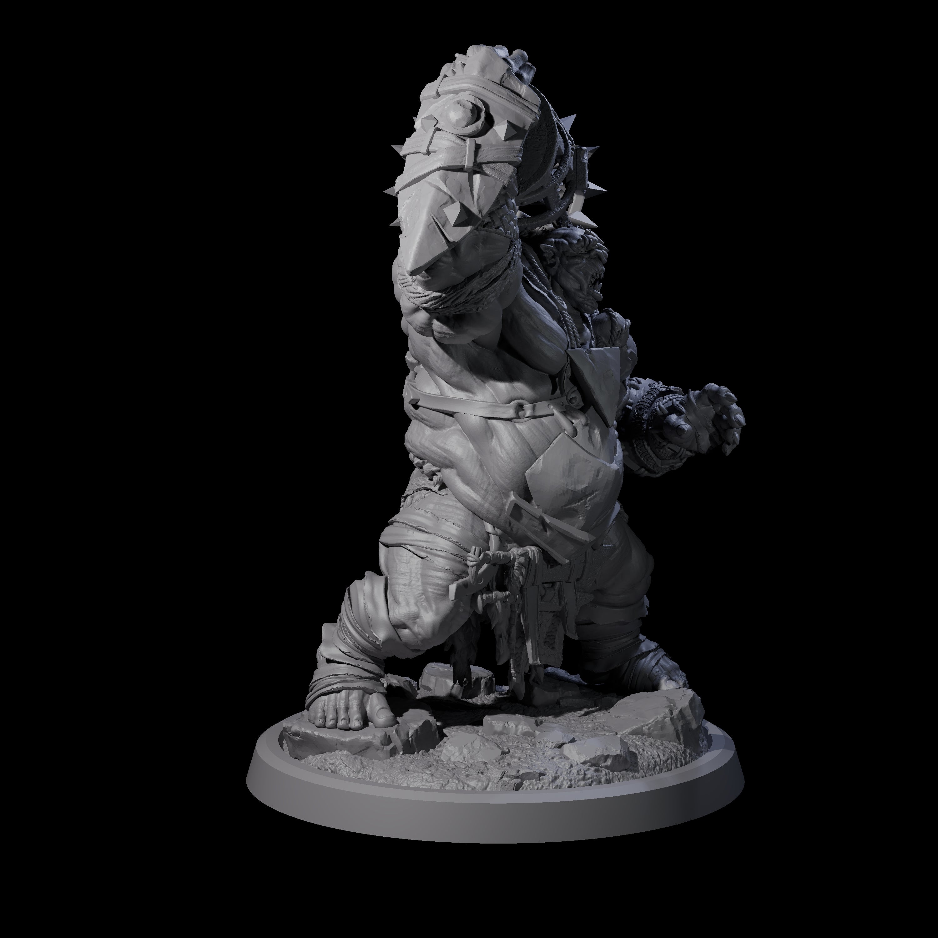 Fetid Hulking Ogre D Miniature for Dungeons and Dragons, Pathfinder or other TTRPGs