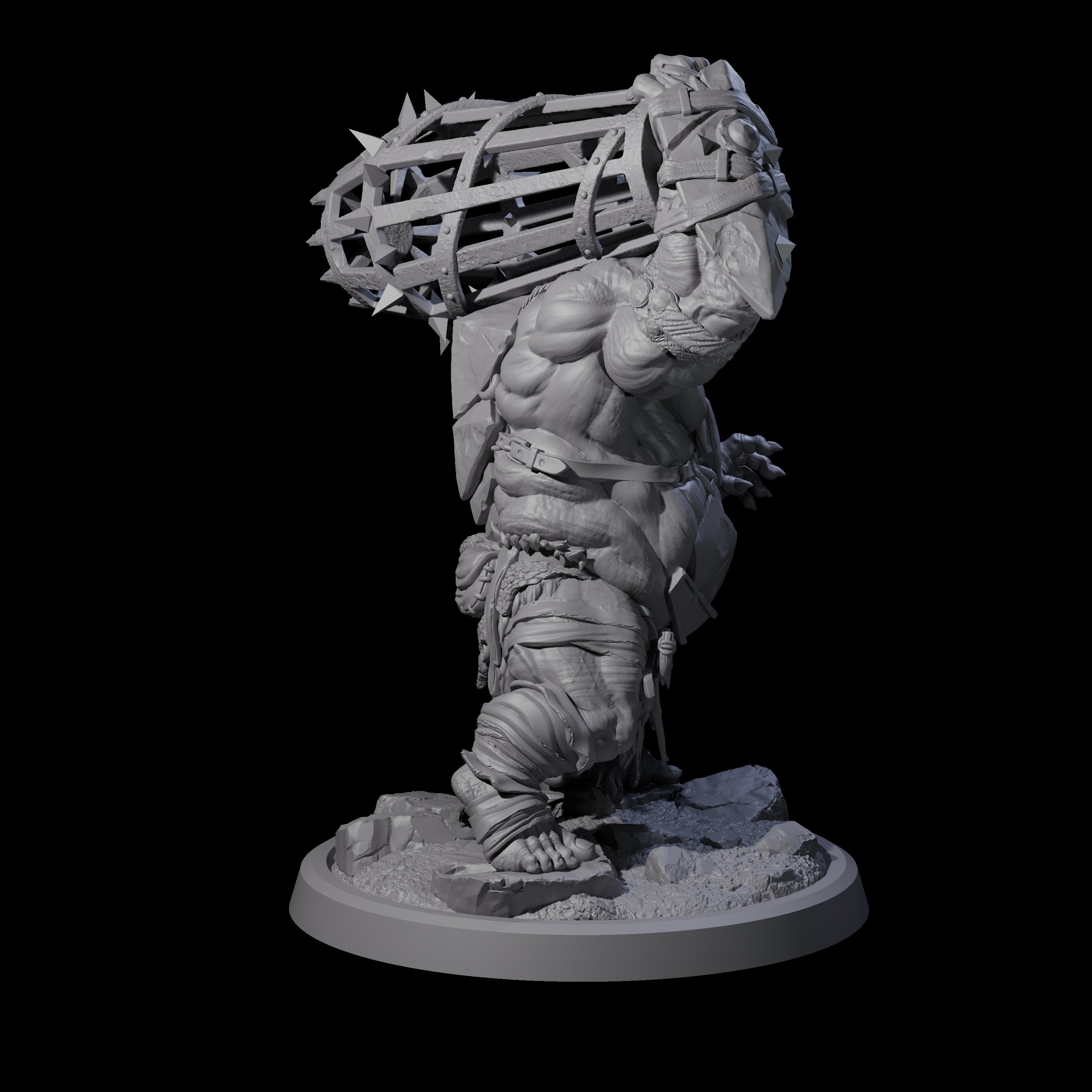 Fetid Hulking Ogre D Miniature for Dungeons and Dragons, Pathfinder or other TTRPGs