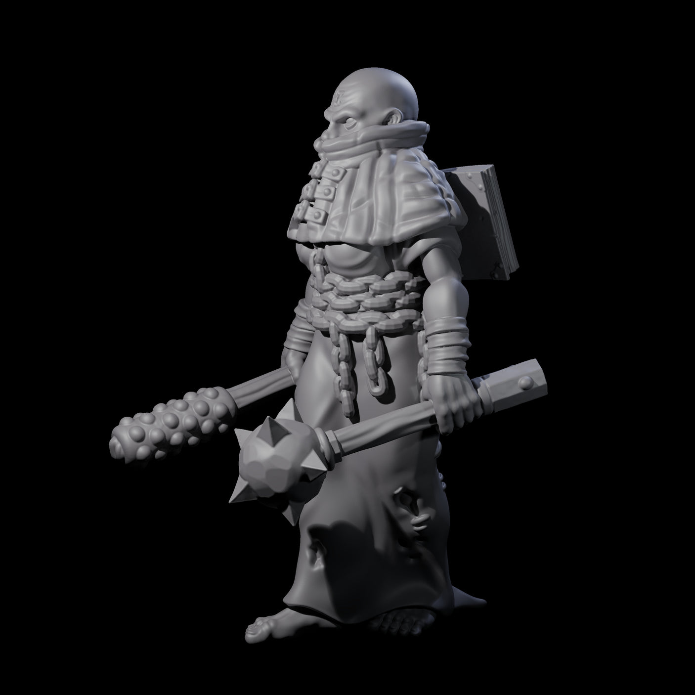 Fevered Zealot B Miniature for Dungeons and Dragons, Pathfinder or other TTRPGs