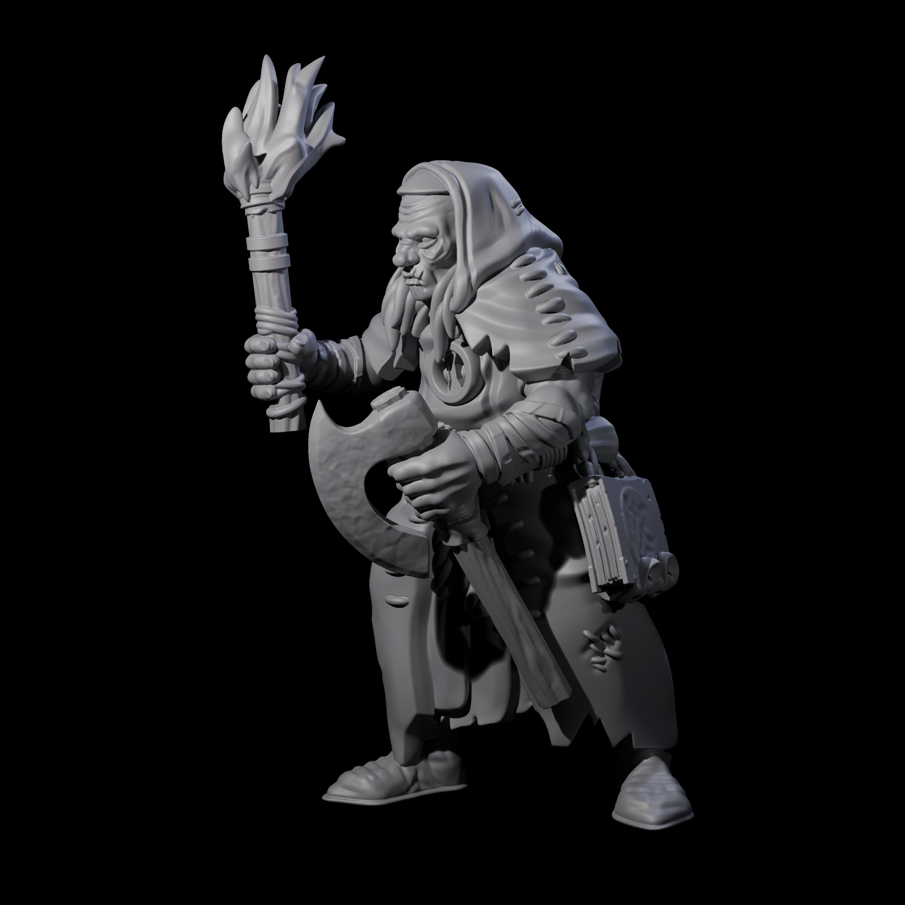 Fevered Zealot G Miniature for Dungeons and Dragons, Pathfinder or other TTRPGs